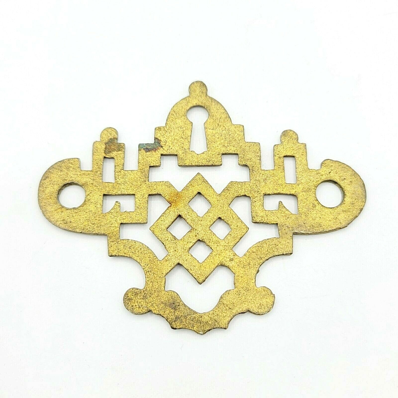 Vintage Brass Drawer Pull Backplate Only Set of 3 -  2 3/4"