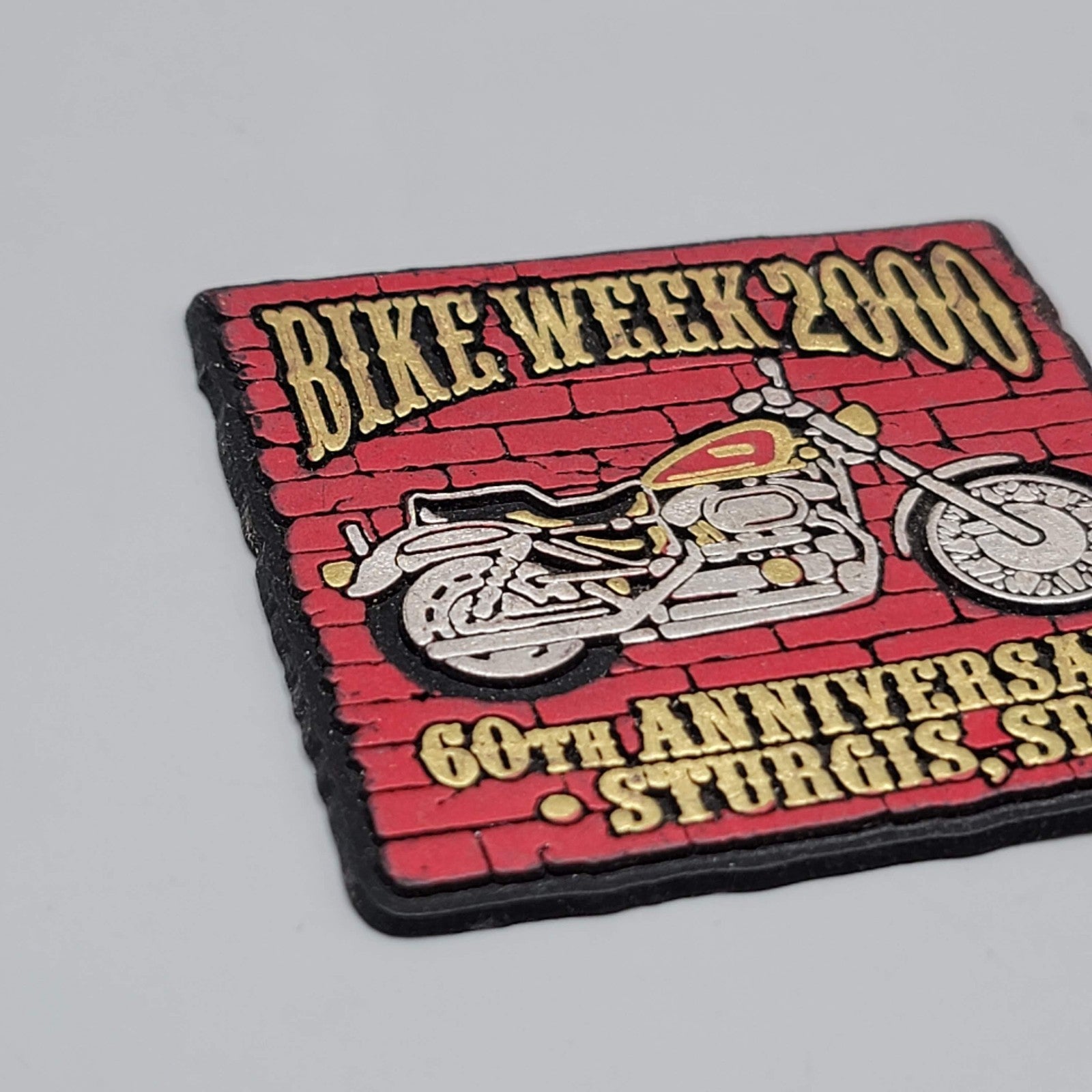 Vintage 2000 Sturgis Motorcycle Rally Magnet 60th Anniversary 2.75"