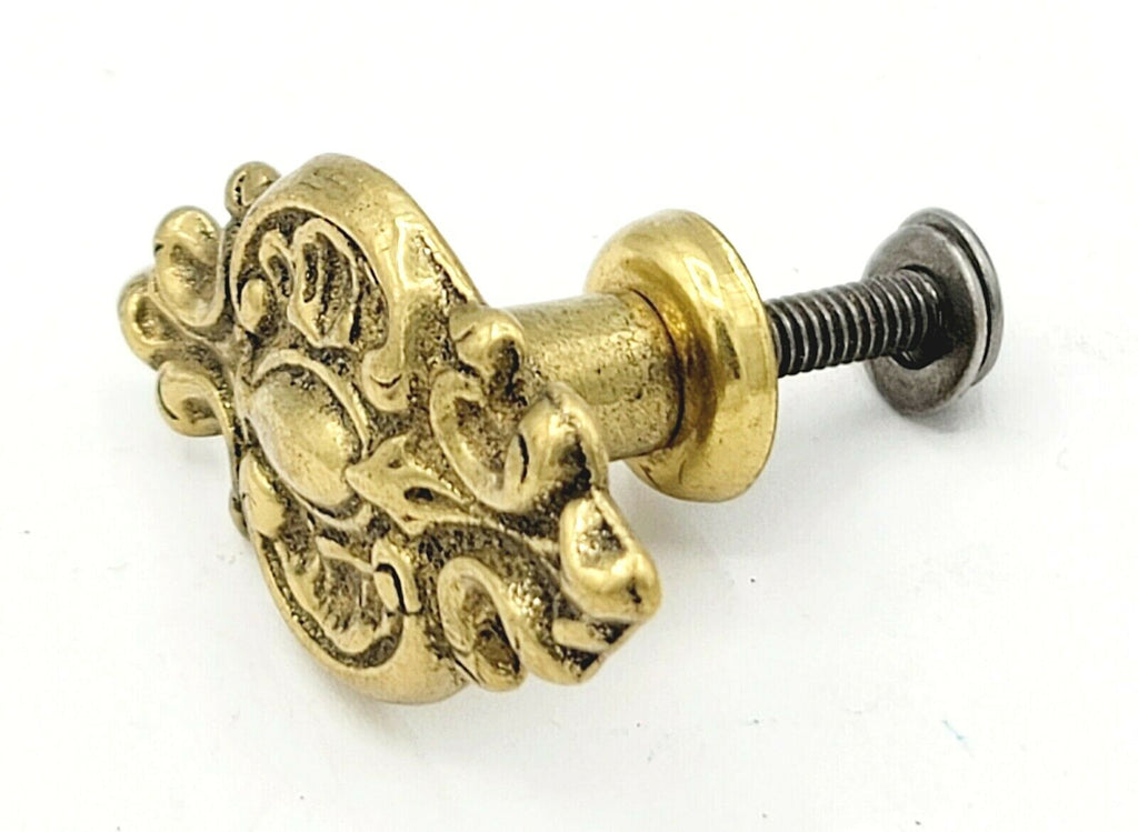 Vintage Brass Drawer Pull Architectural Salvage Hardware 2" x 1"