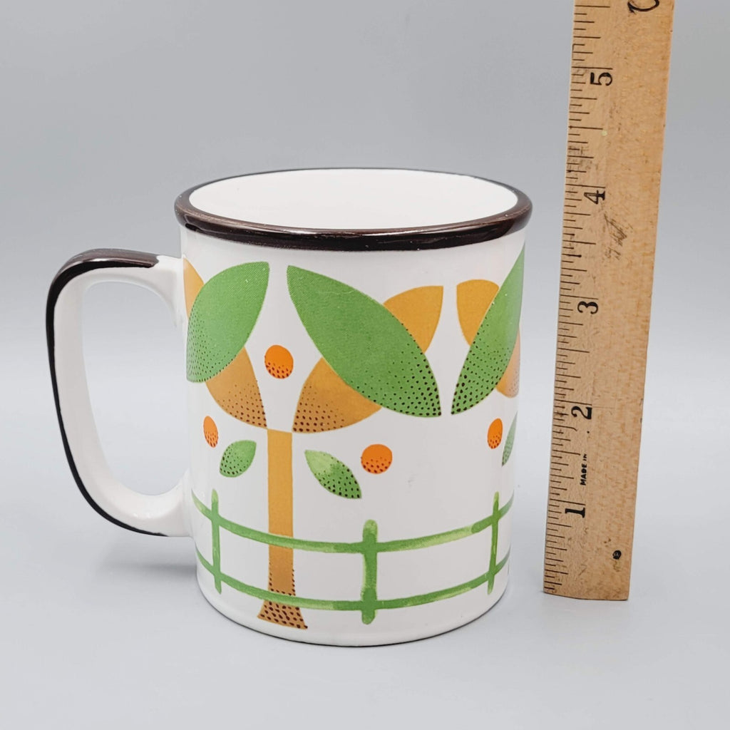 Vintage Scandinavian Tree Coffee Mug Ceramic Made in Japan
