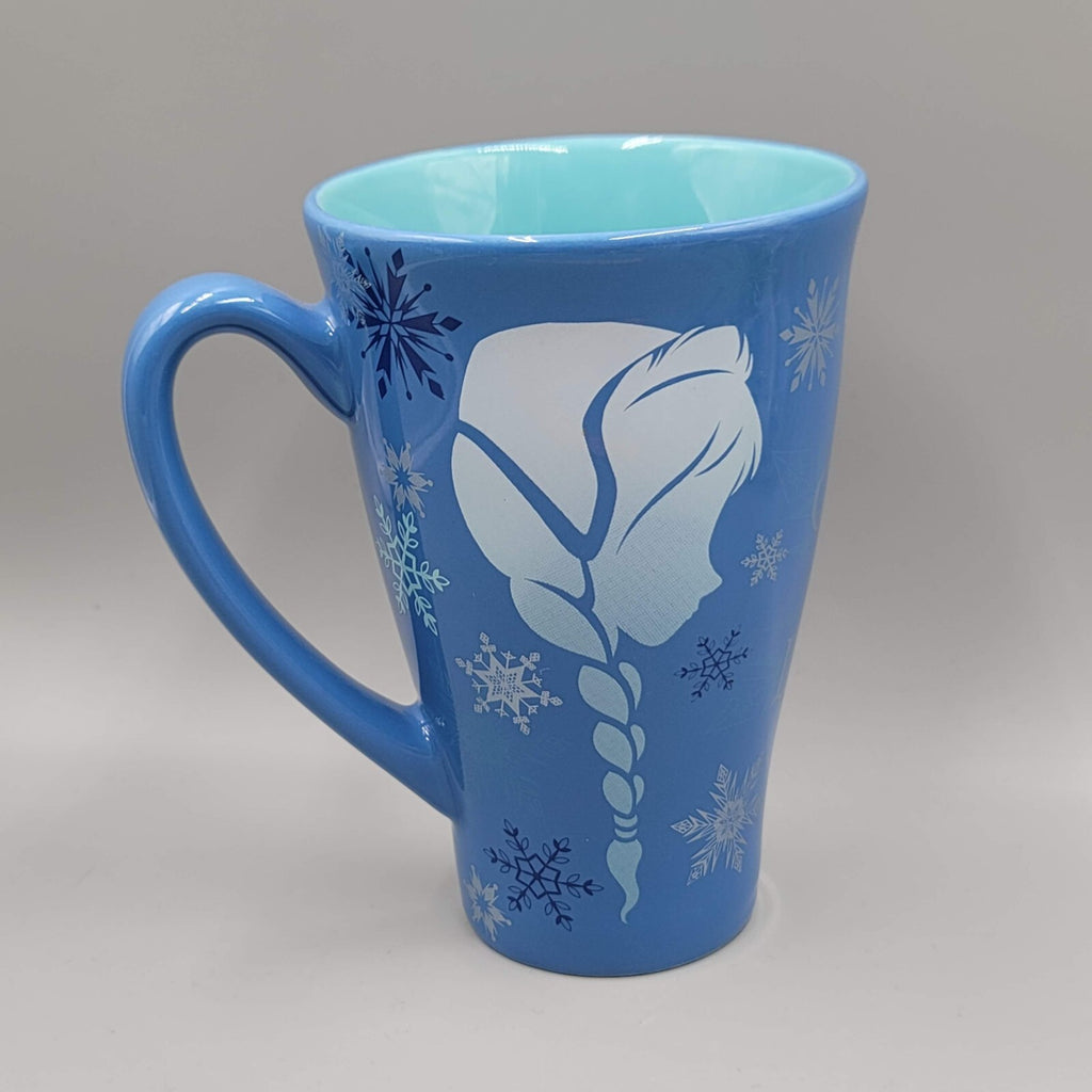 Disney Store Frozen Keep Calm and Let It Go Coffee Mug Blue Elsa