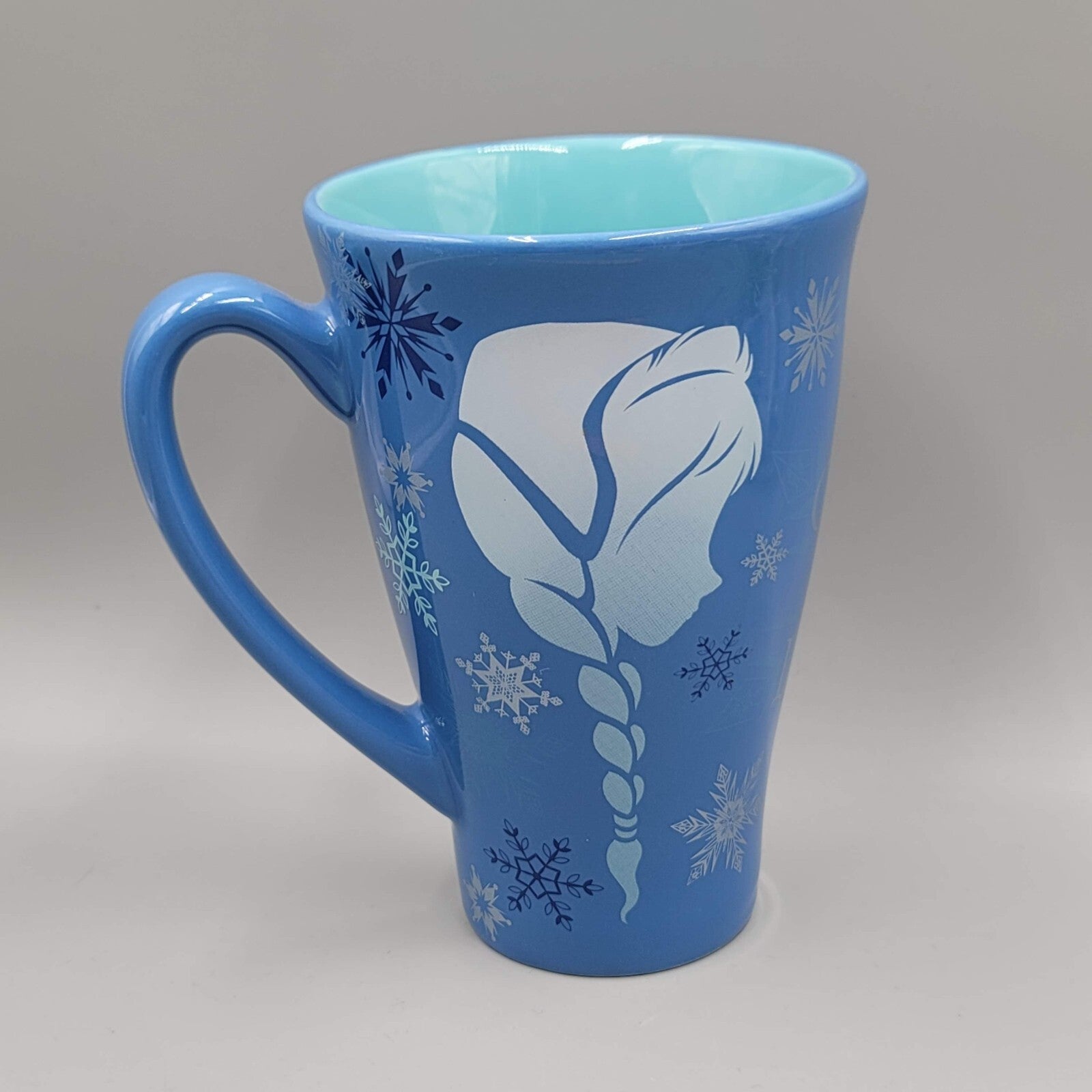 Disney Store Frozen Keep Calm and Let It Go Coffee Mug Blue Elsa