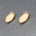 Vintage Pierced Earrings Gold tone Faceted Glitter Acrylic 3/4"
