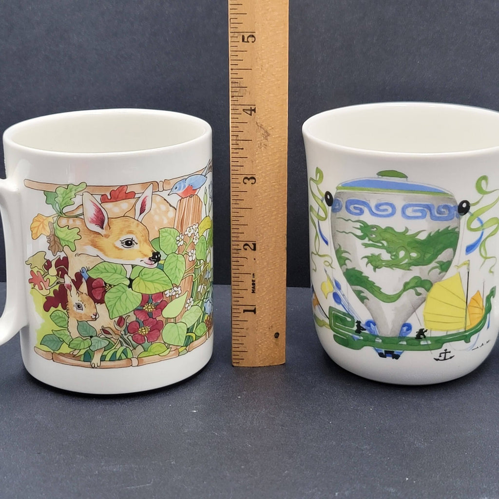 Villeroy Boch Le Ballon and Little Cat Childs Mugs Lot of 2