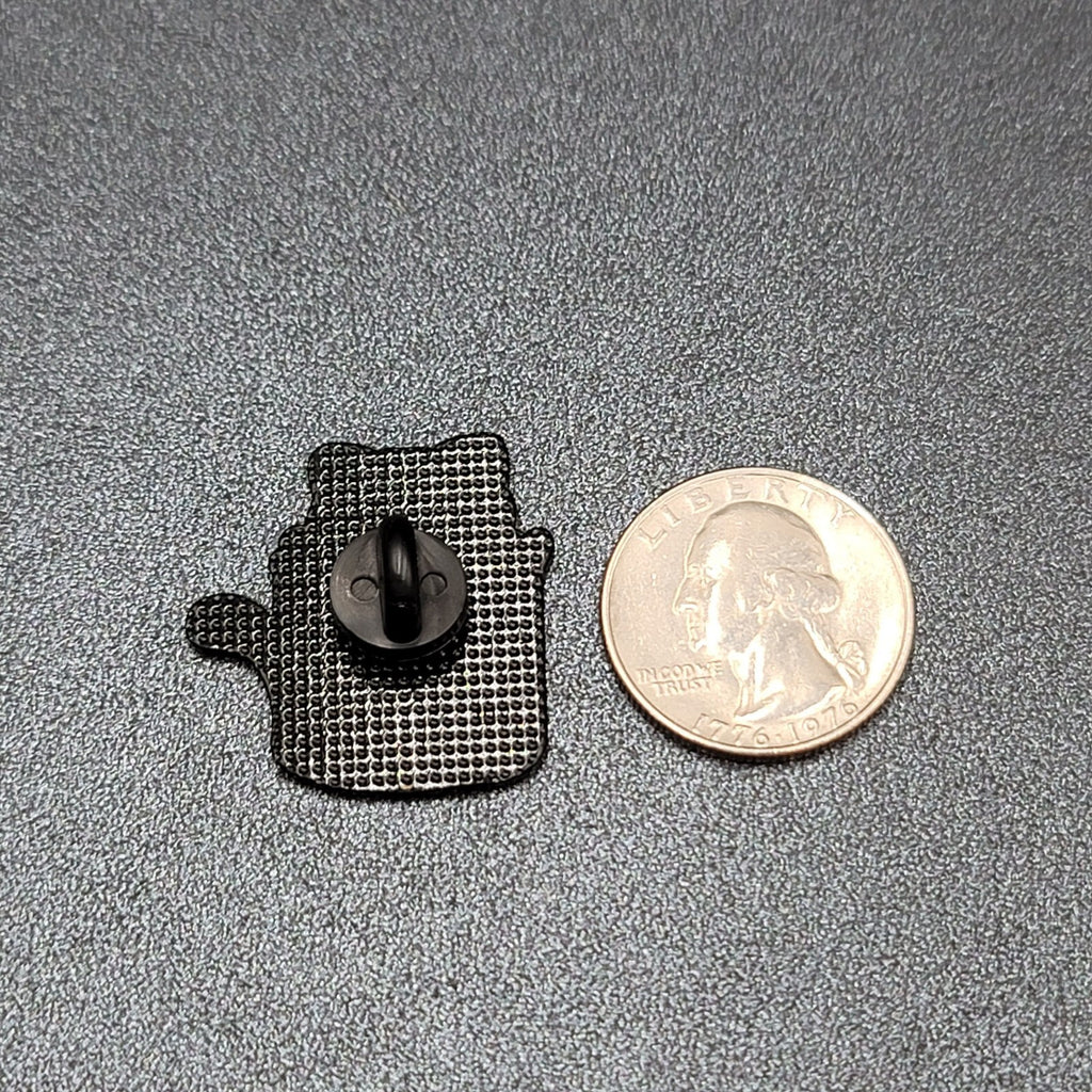 Orange Tabby Cat Enamel Lapel Hat Pin Sushi Roll 1 1/8"