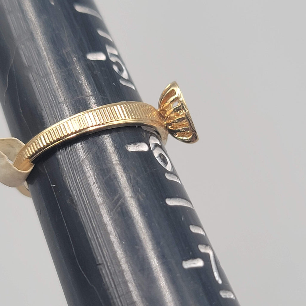 Vintage Park Lane Dainty Heart Ring Gold tone Cubic Zirconia CZ NOS