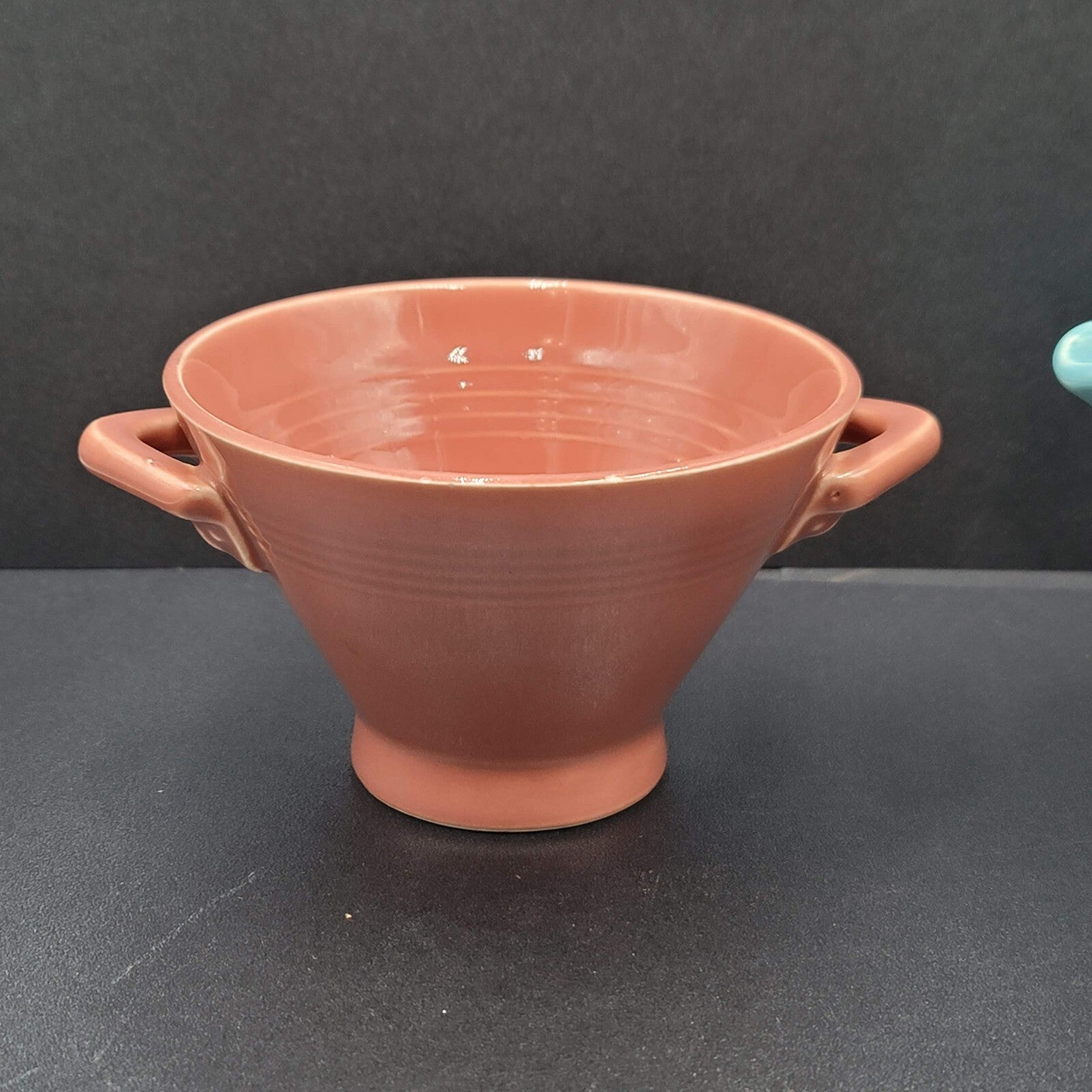 Vintage Fiesta Harlequin Blue Creamer Pink Sugar Set No Lid Ceramic