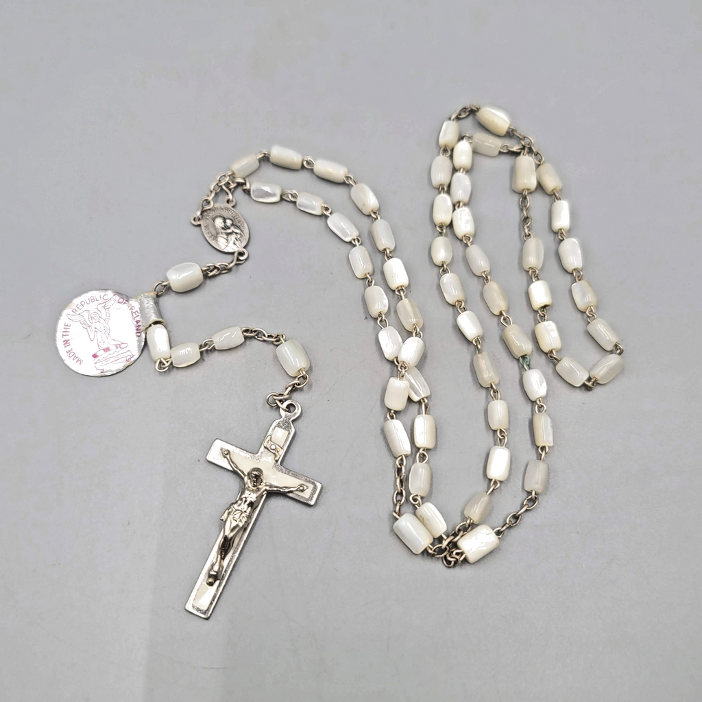 Mother of Pearl Rosary Mitchells Genuine Made in Ireland