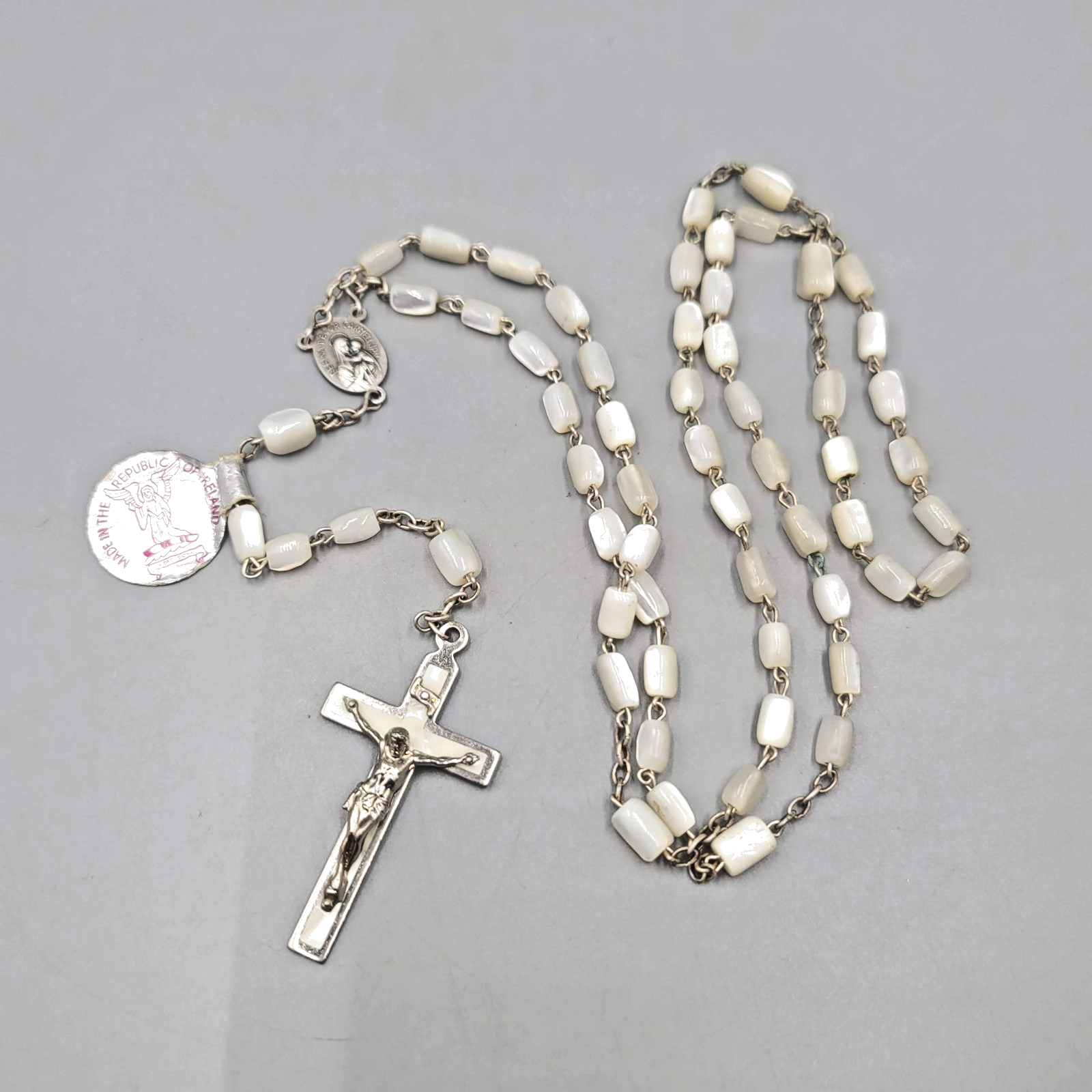Mother of Pearl Rosary Mitchells Genuine Made in Ireland