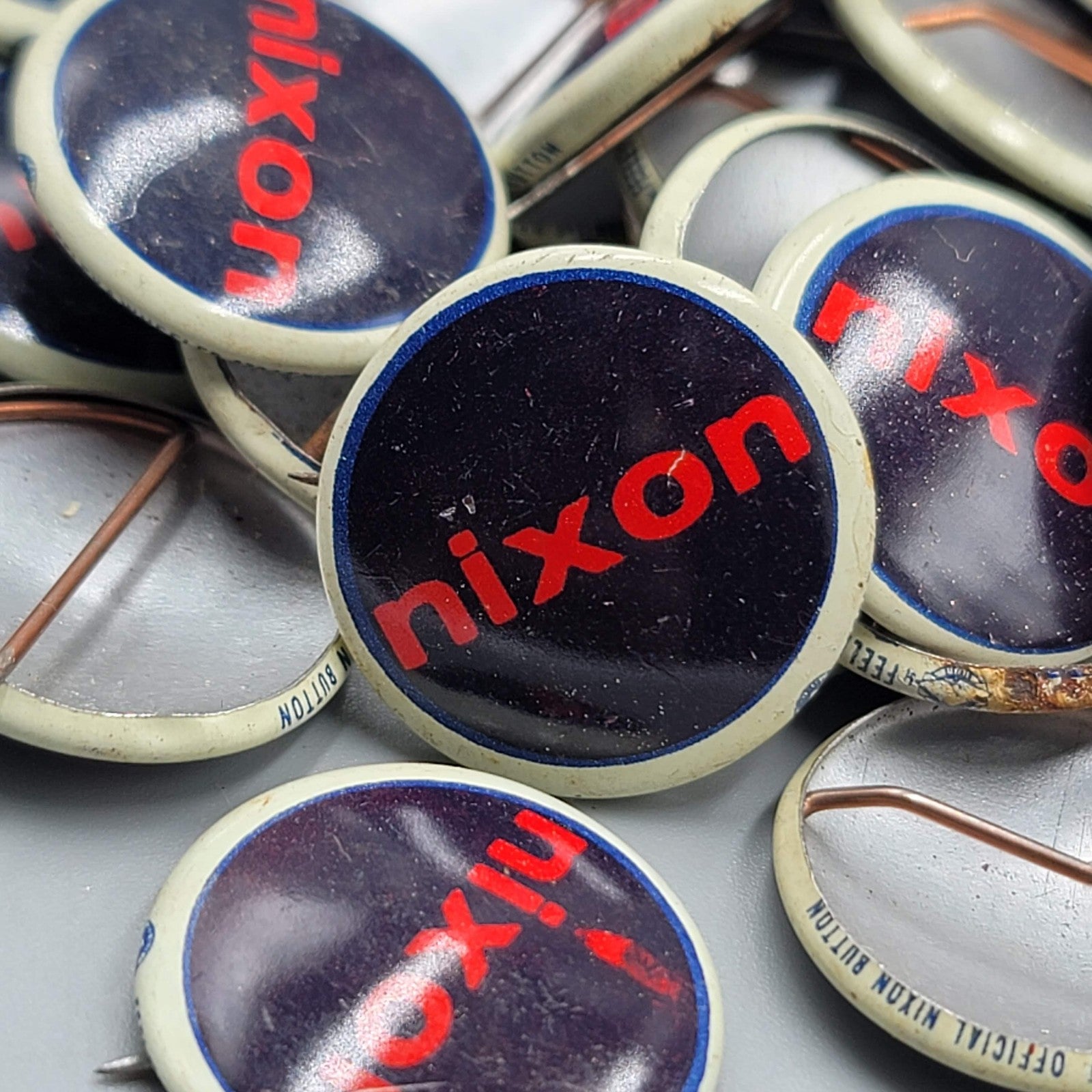Vintage Nixon Campaign Buttons Official Pinbacks Political Pin Lot of 75+ 7/8"