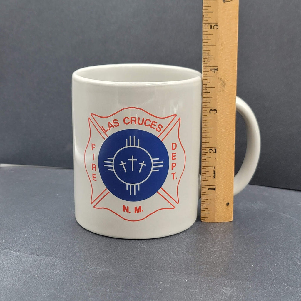 Las Cruces New Mexico Coffee Mug Fire Department Gray Blue Red