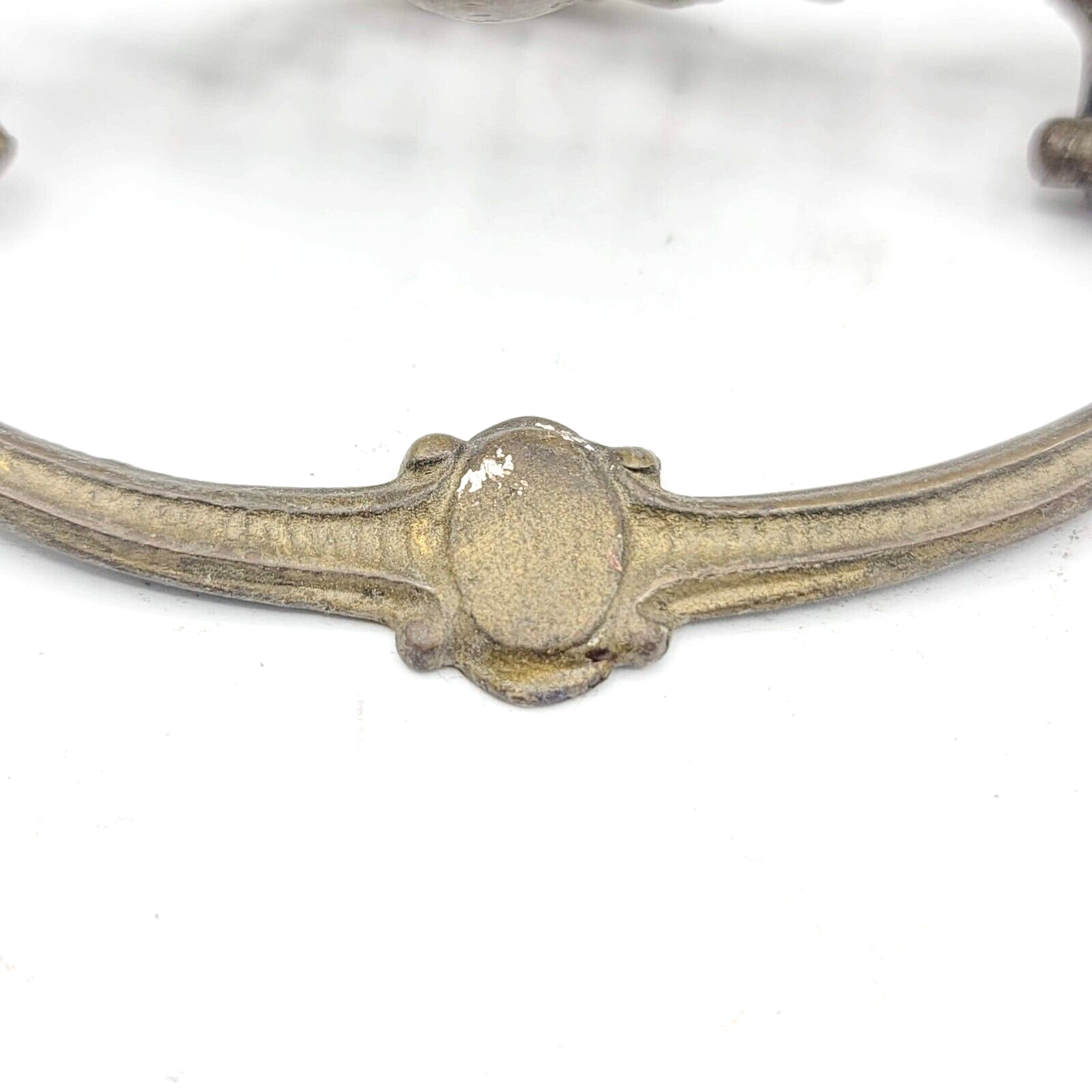 Vintage SINGLE Brass Drawer Pull Handle Gold Salvage 3"