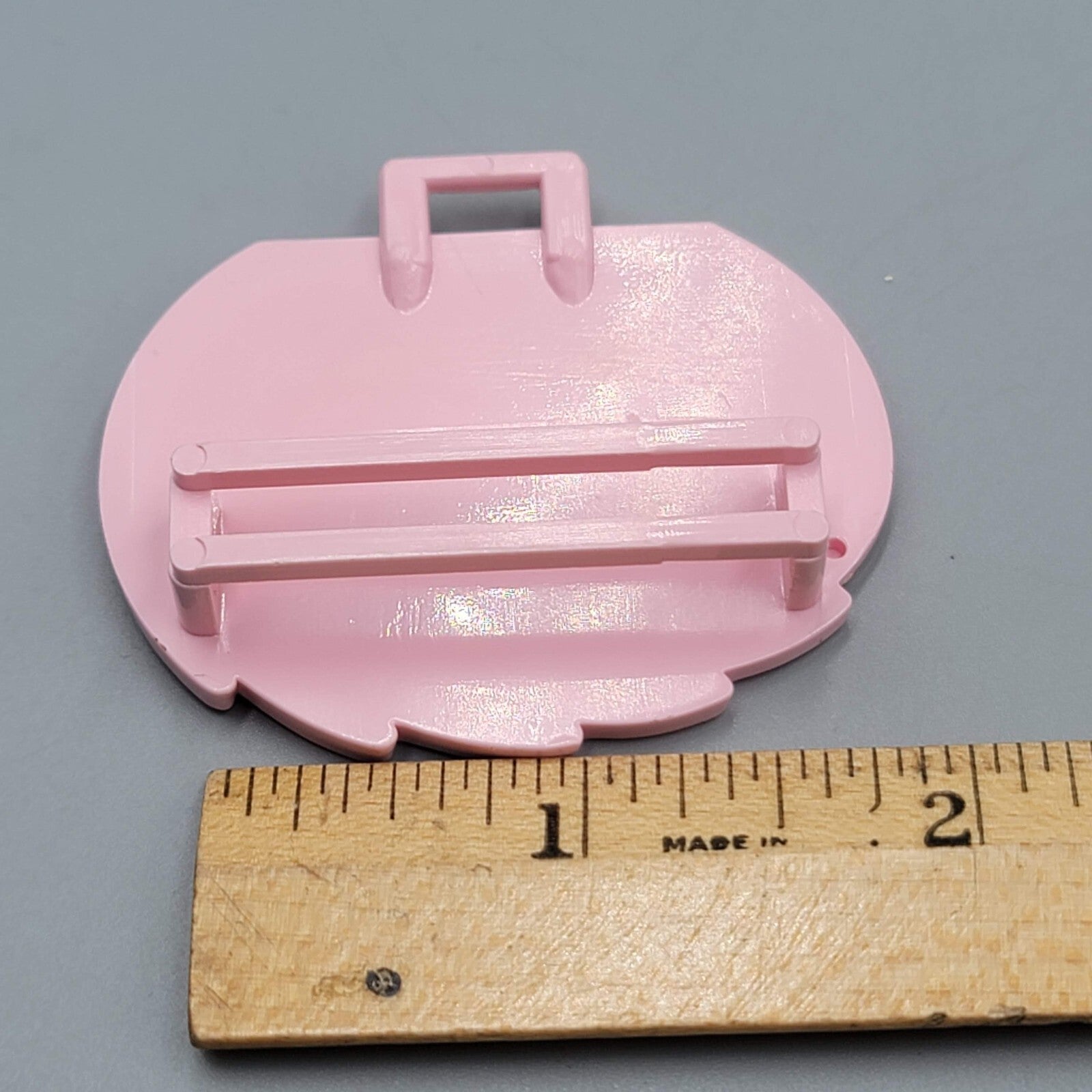 Vintage Belt Buckle Pink Plastic Mid Century