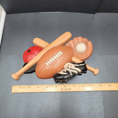 Burwood SPORTS VTG Wall Plaques Decor BASEBALL Football Home Interior 3260