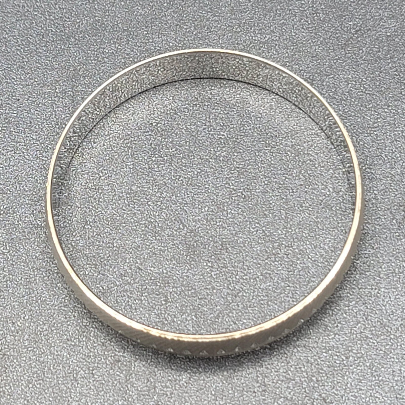 Vintage Monet Bangle Bracelet Silver tone Etched Design 7 3/4" x 1/2" Wide