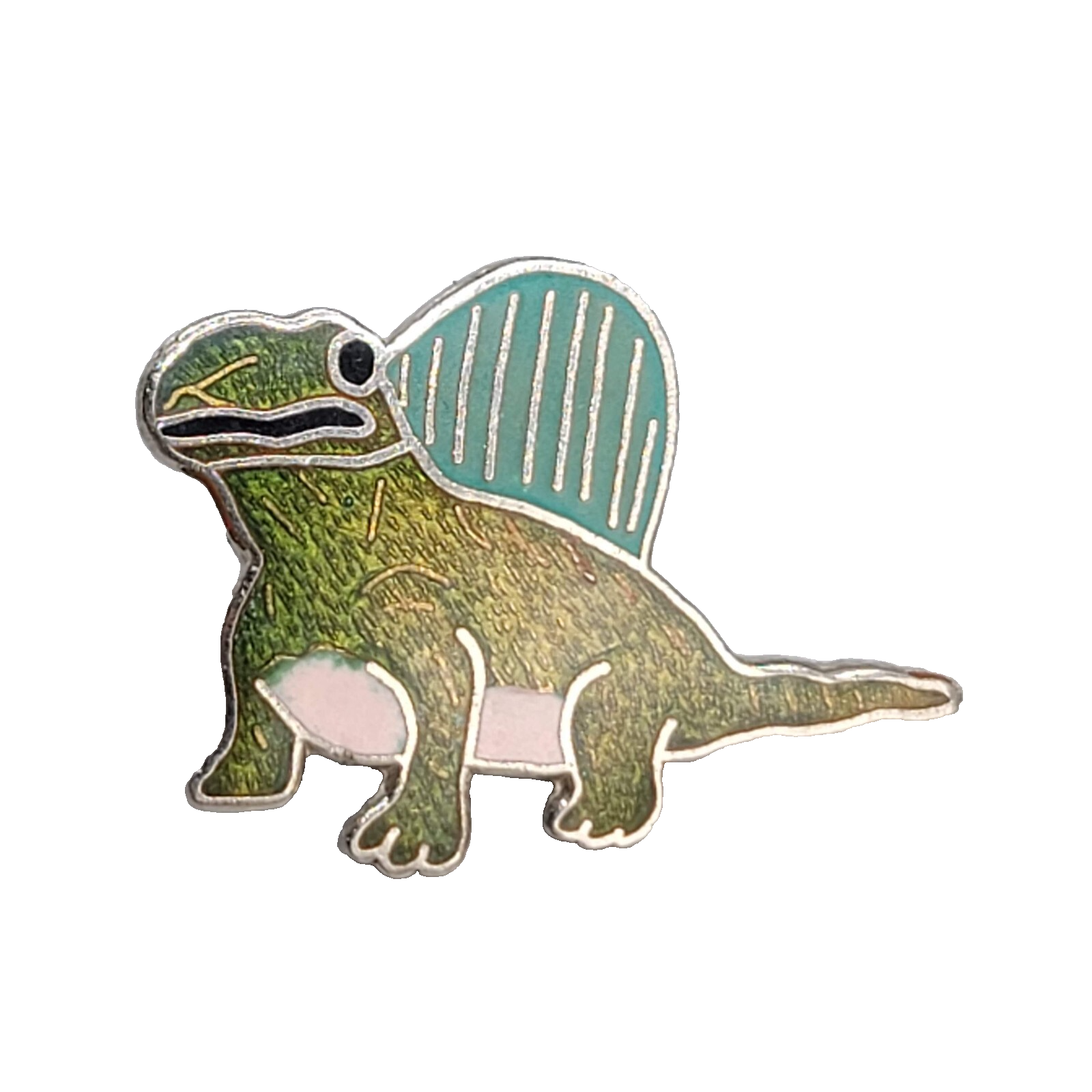 Vintage Dimetrodon Dinosaur Pin Lapel Enamel Collectible MAFCO 1.5"