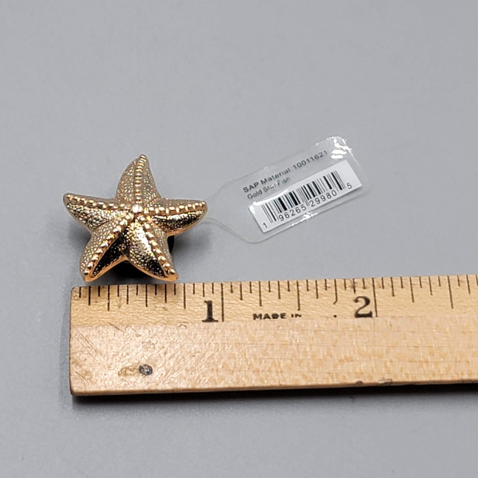 Crocs Shoe Charms Jibbitz Gold tone Starfish NWT