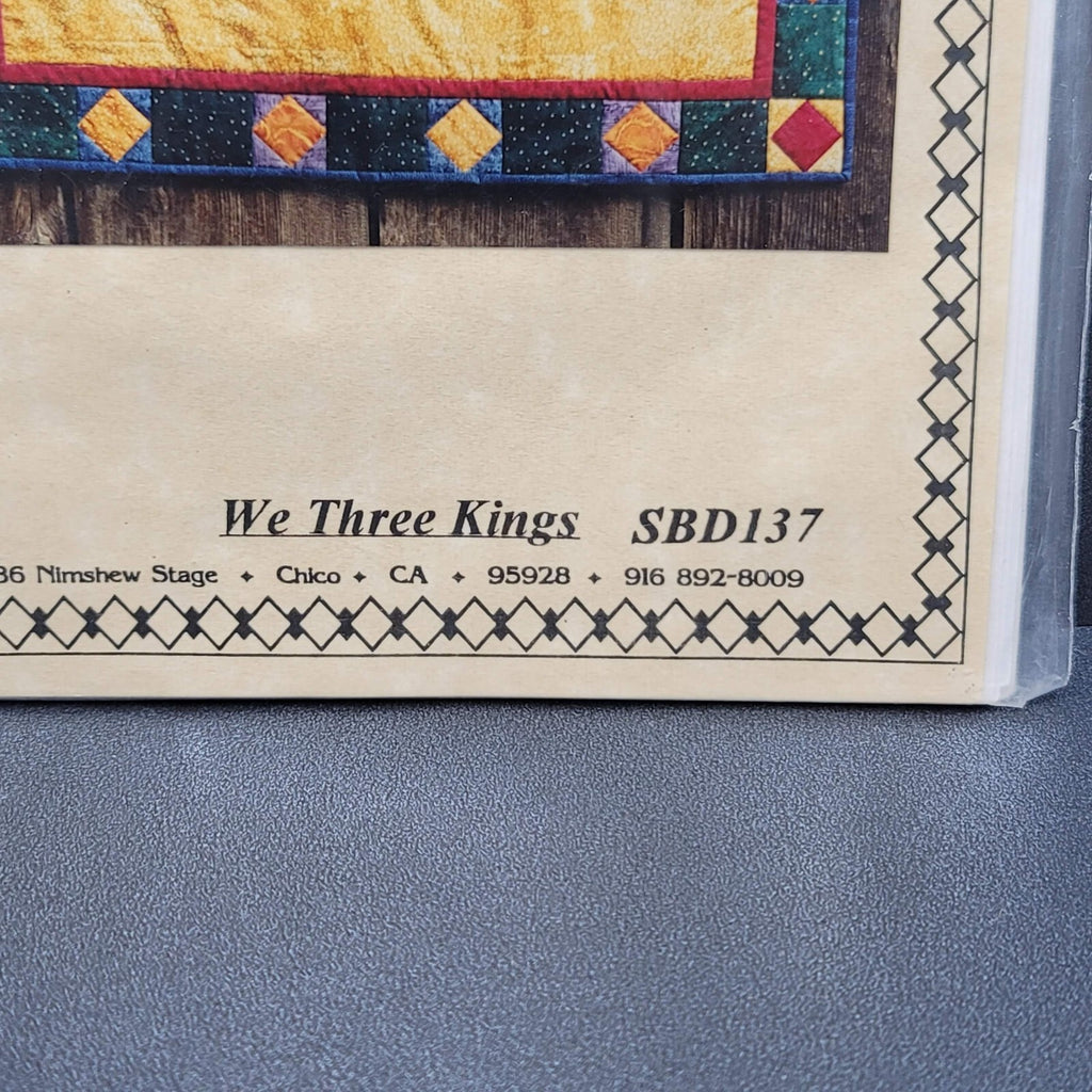 We Three Kings Christmas Wall Quilt Pattern Sagebud Designs Coral Love 31"x38"
