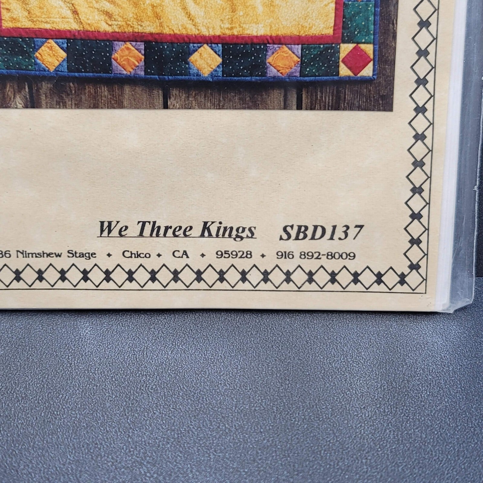 We Three Kings Christmas Wall Quilt Pattern Sagebud Designs Coral Love 31"x38"