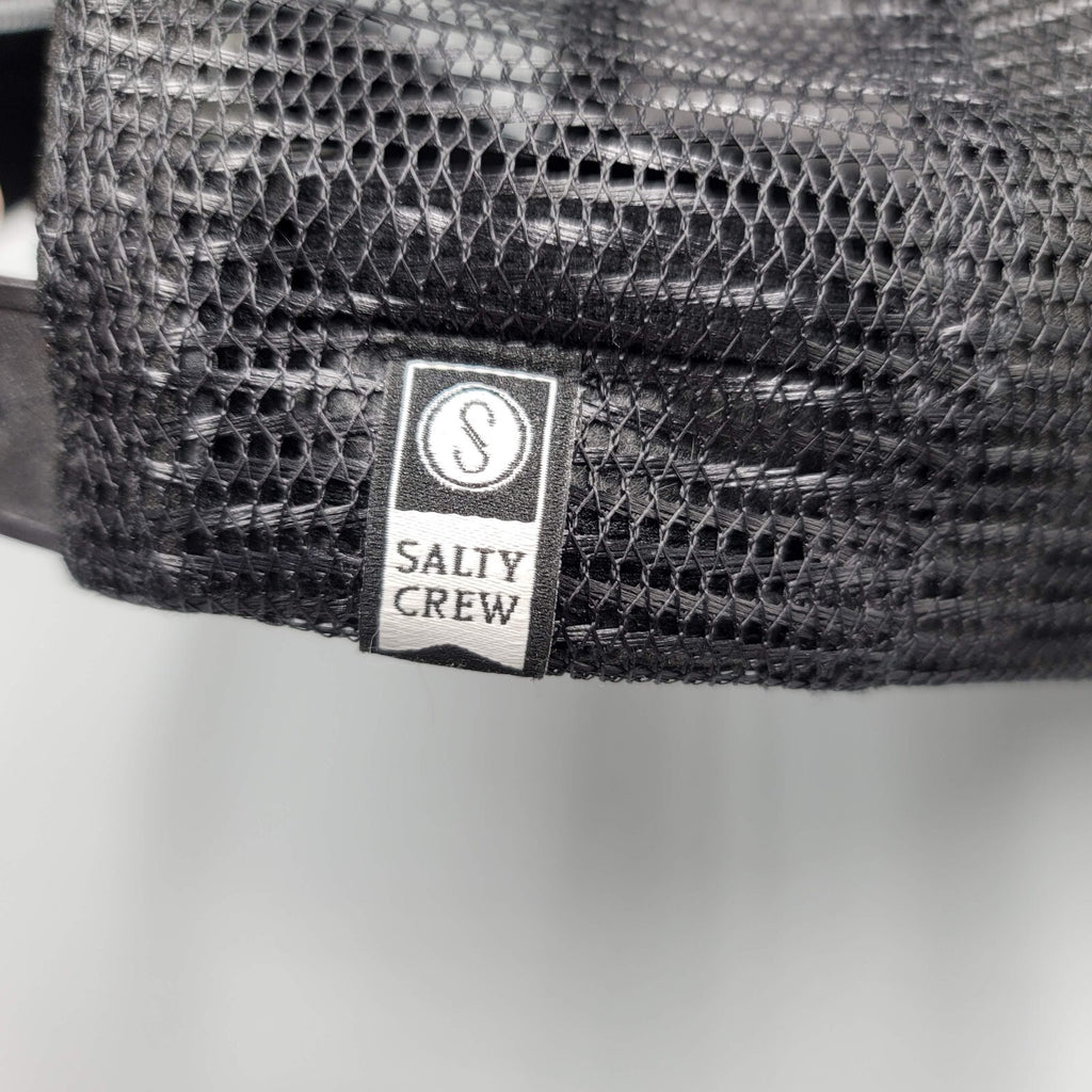 Salty Crew Dos Palms Find Refuge in the Sea Black Snapback Trucker Hat