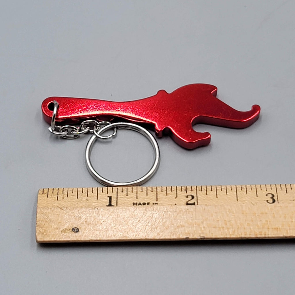 Fireball Keychain Bottle Opener Can Opener Red Metal