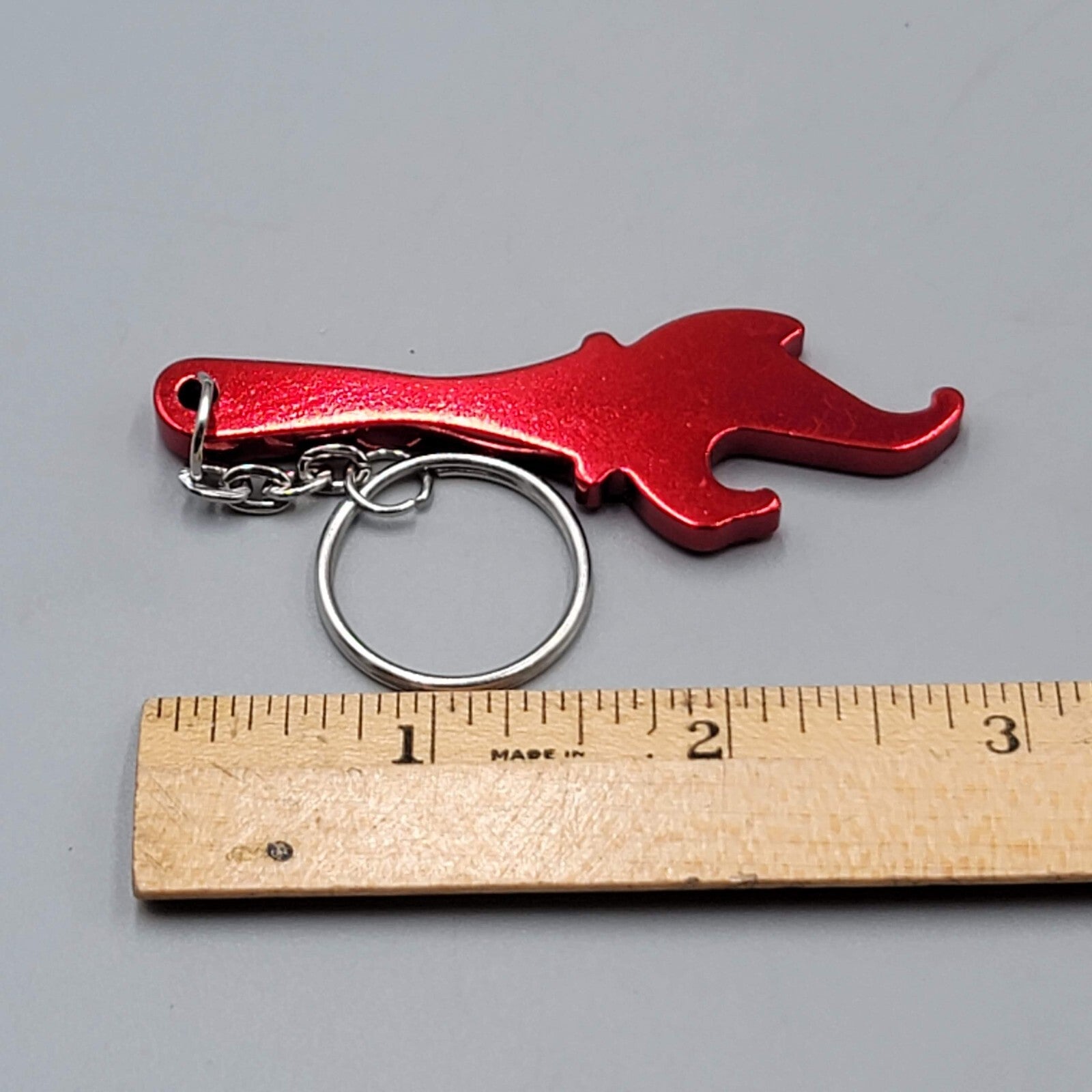 Fireball Keychain Bottle Opener Can Opener Red Metal
