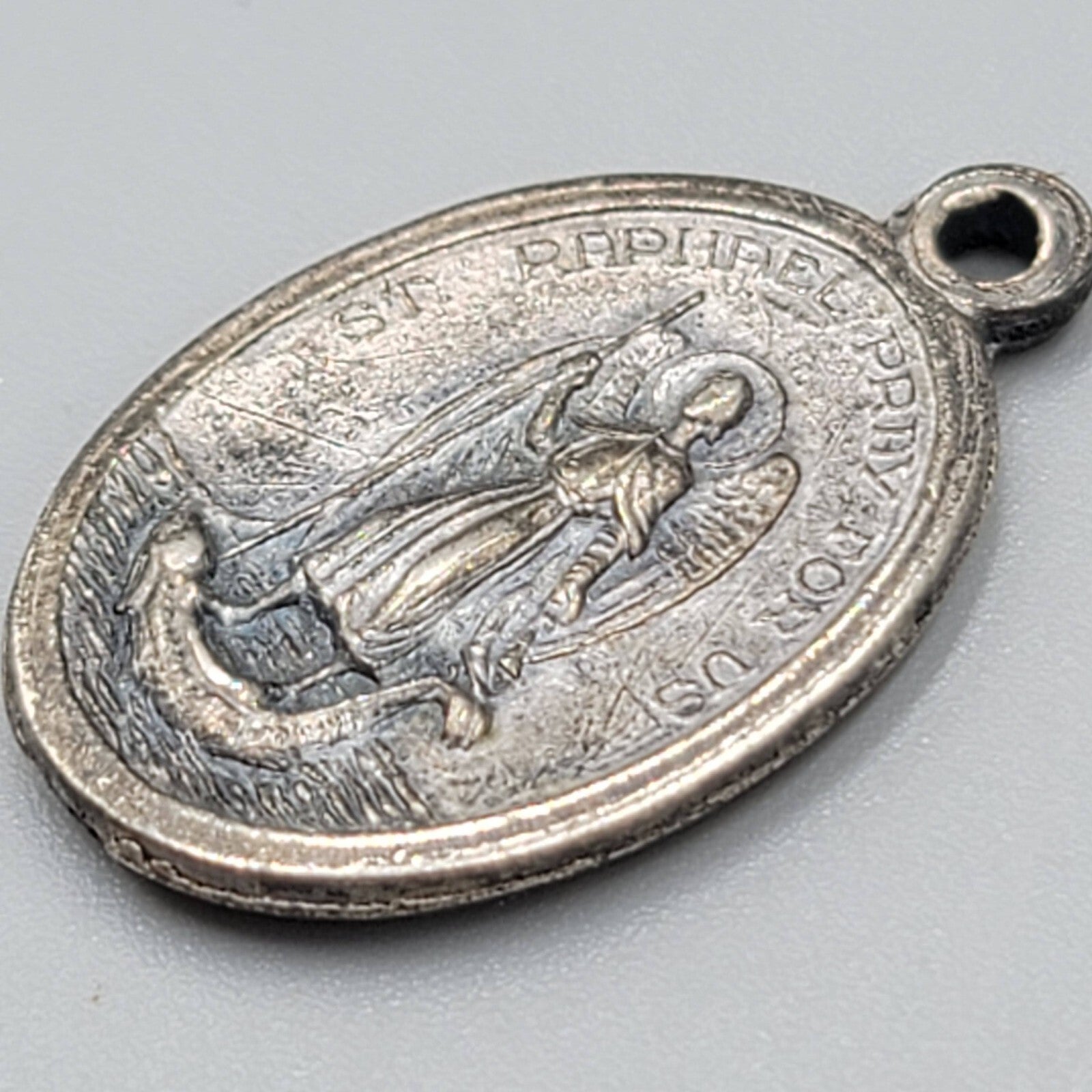 Vintage MARY Medal OUR LADY OF LORETO Medal Catholic Religious Souvenir