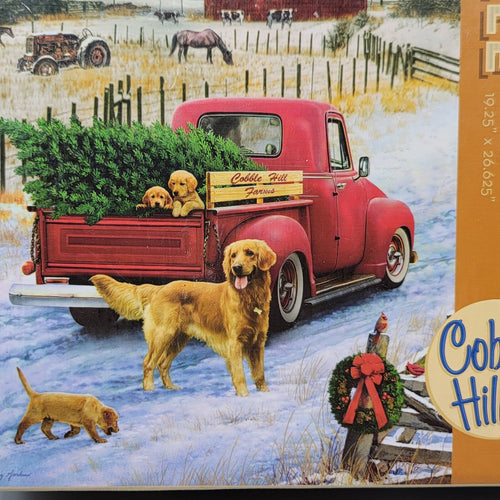 Cobble Hill Puzzle CHRISTMAS ON THE FARM 1000 Piece Puzzle NEW 2021