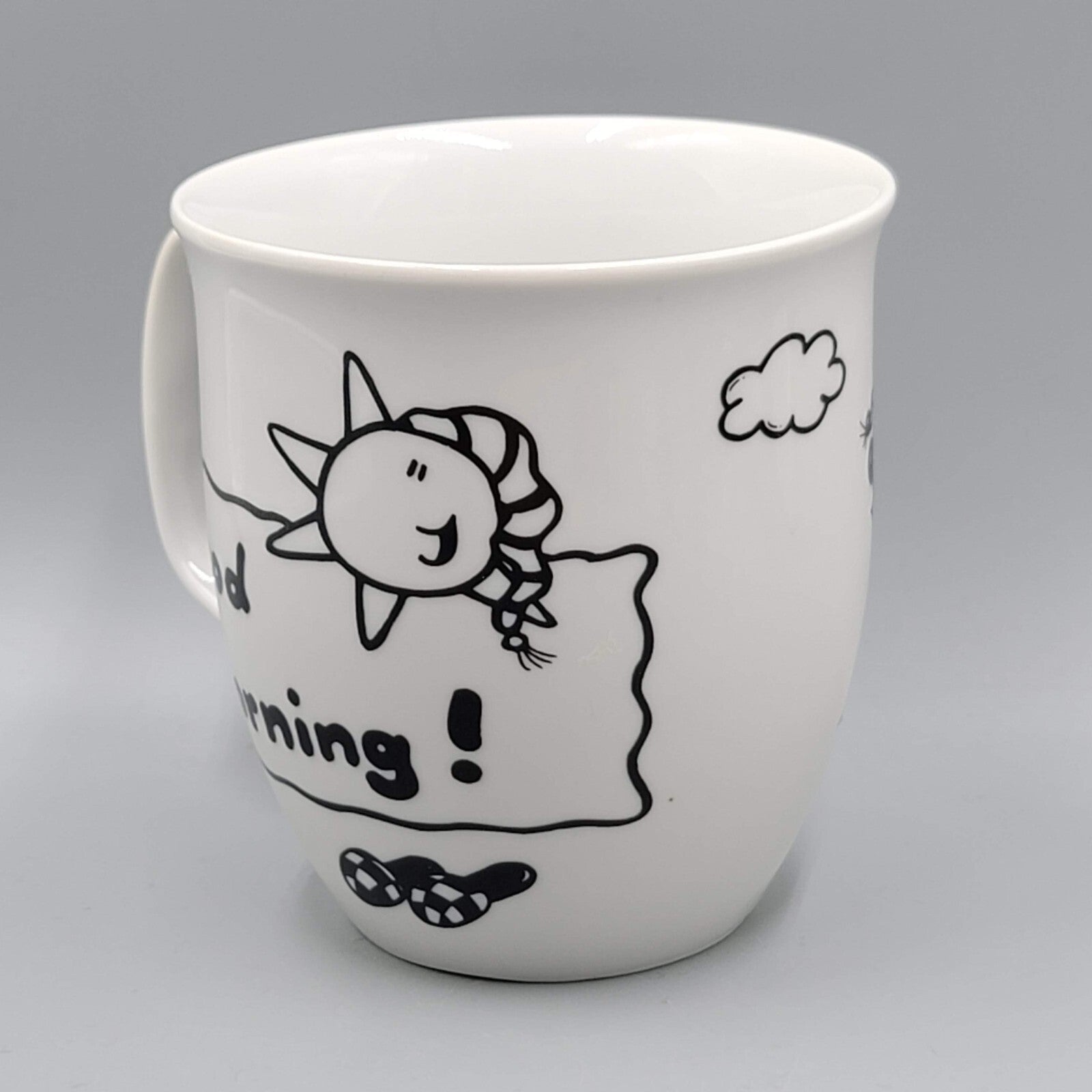 Sheepworld NICI Good Morning Mug Black White Cartoon Coffee Cup