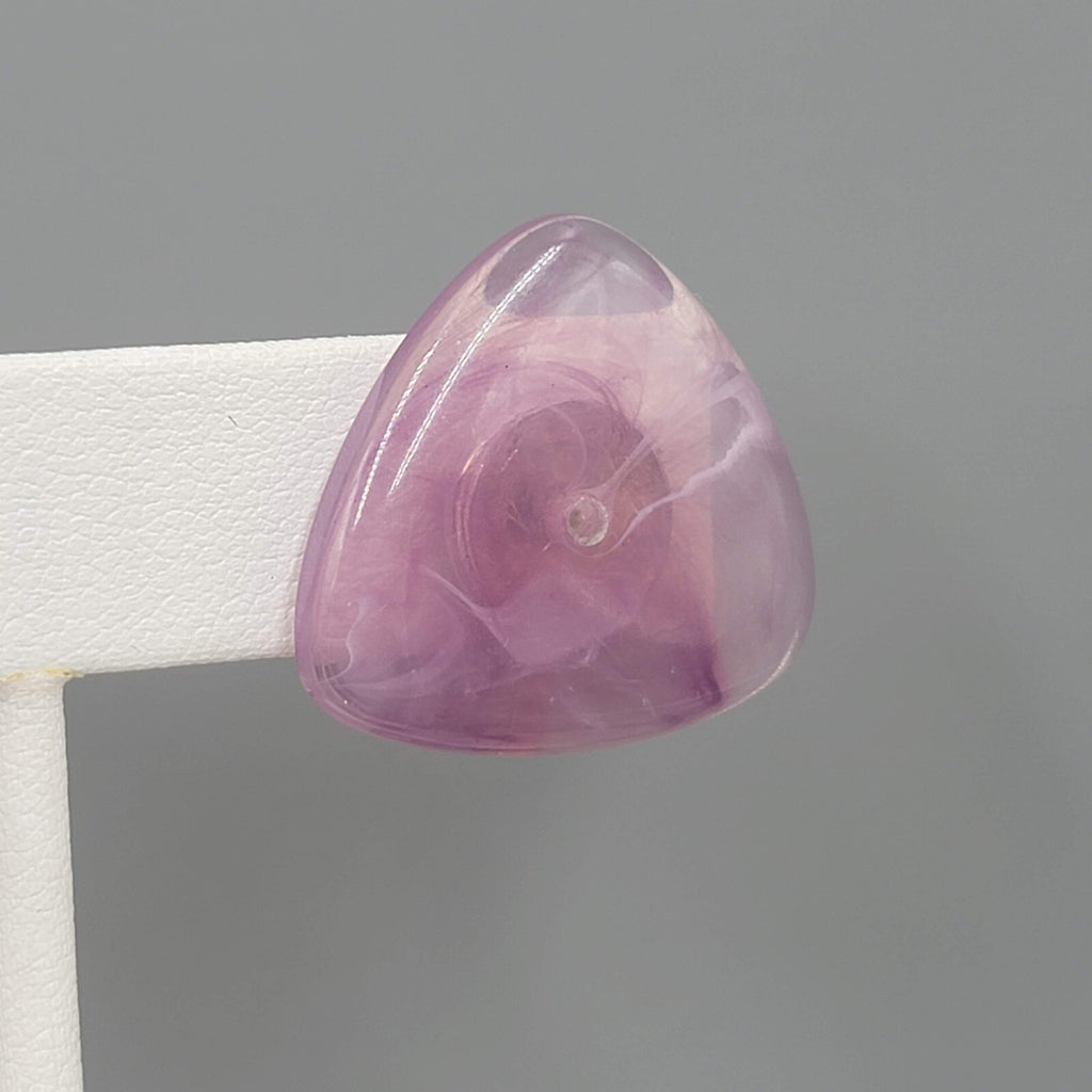 Vintage Purple Clip on Earrings Plastic Triangle Lightweight 1"