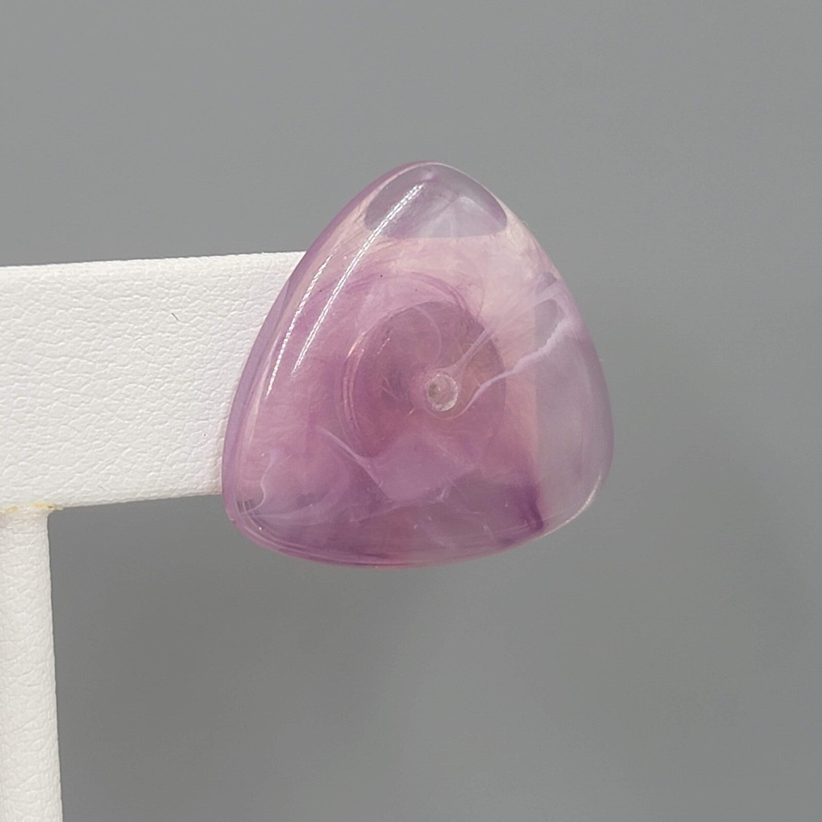 Vintage Purple Clip on Earrings Plastic Triangle Lightweight 1"