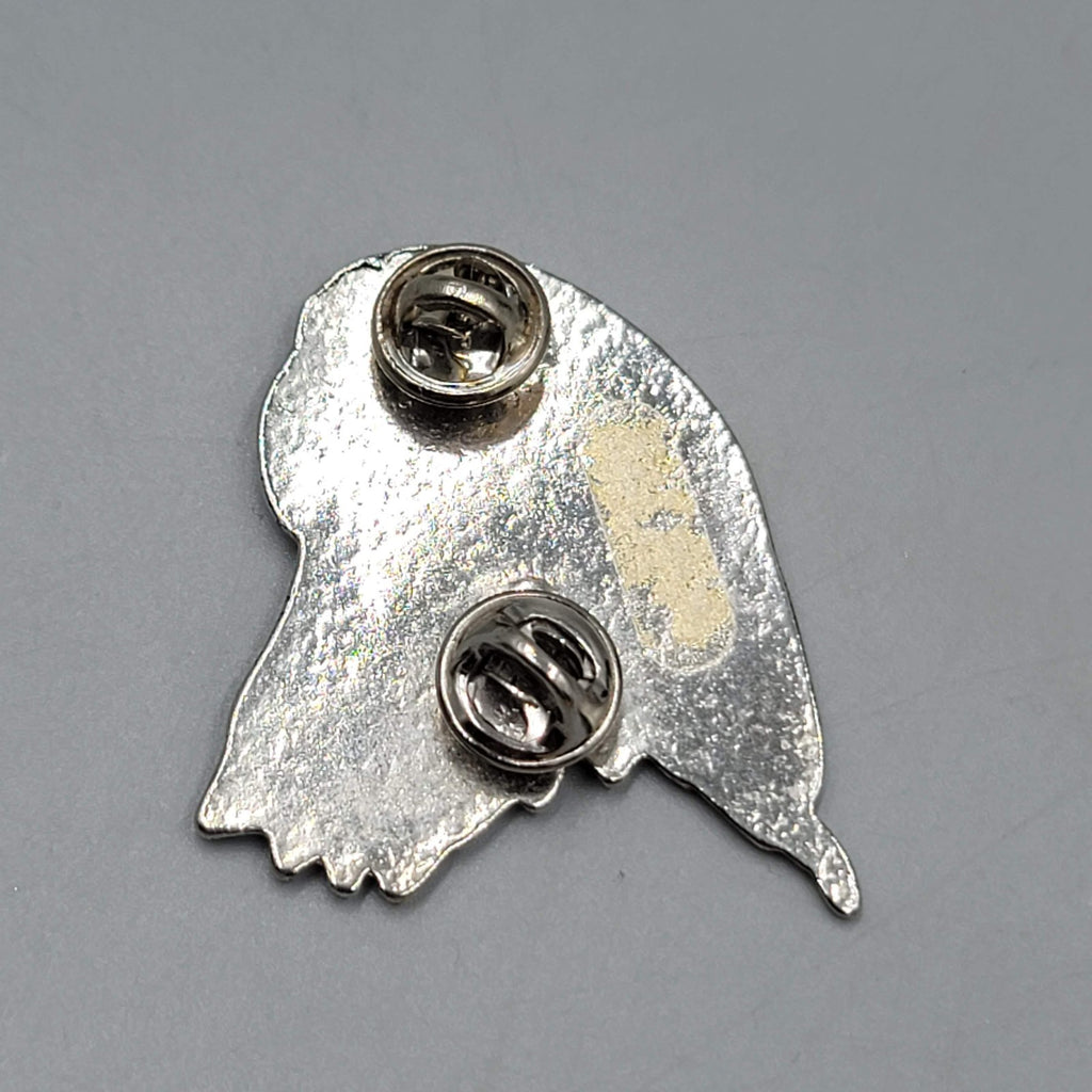 Eagle Biker Pin Jacket Vest Blunt ends Silver tone 2"