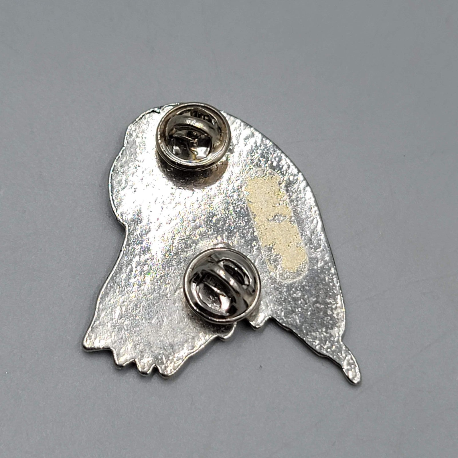 Eagle Biker Pin Jacket Vest Blunt ends Silver tone 2"