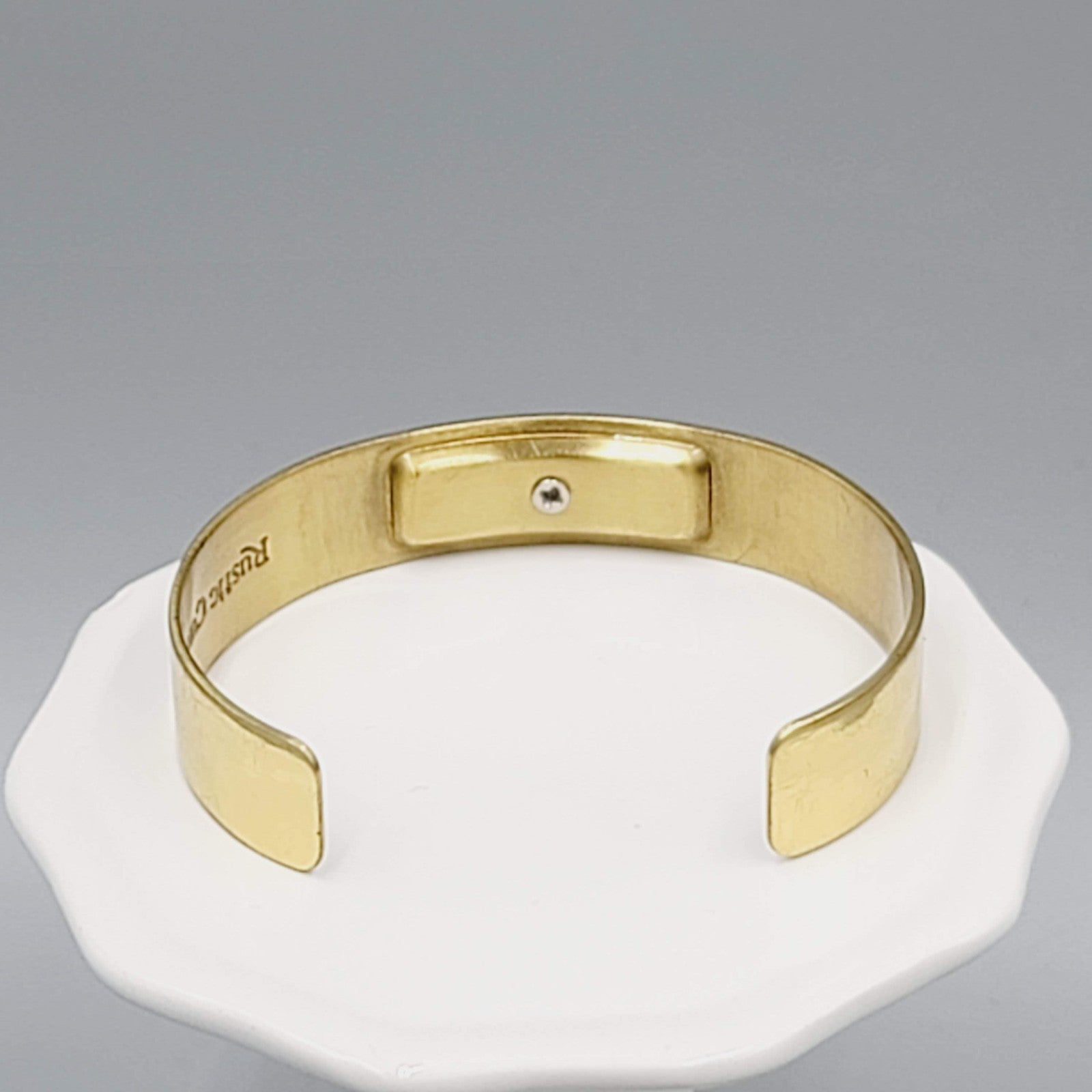 Rustic Cuff 2 Tone Live With Intention Gold & Silvertone Cuff Bracelet