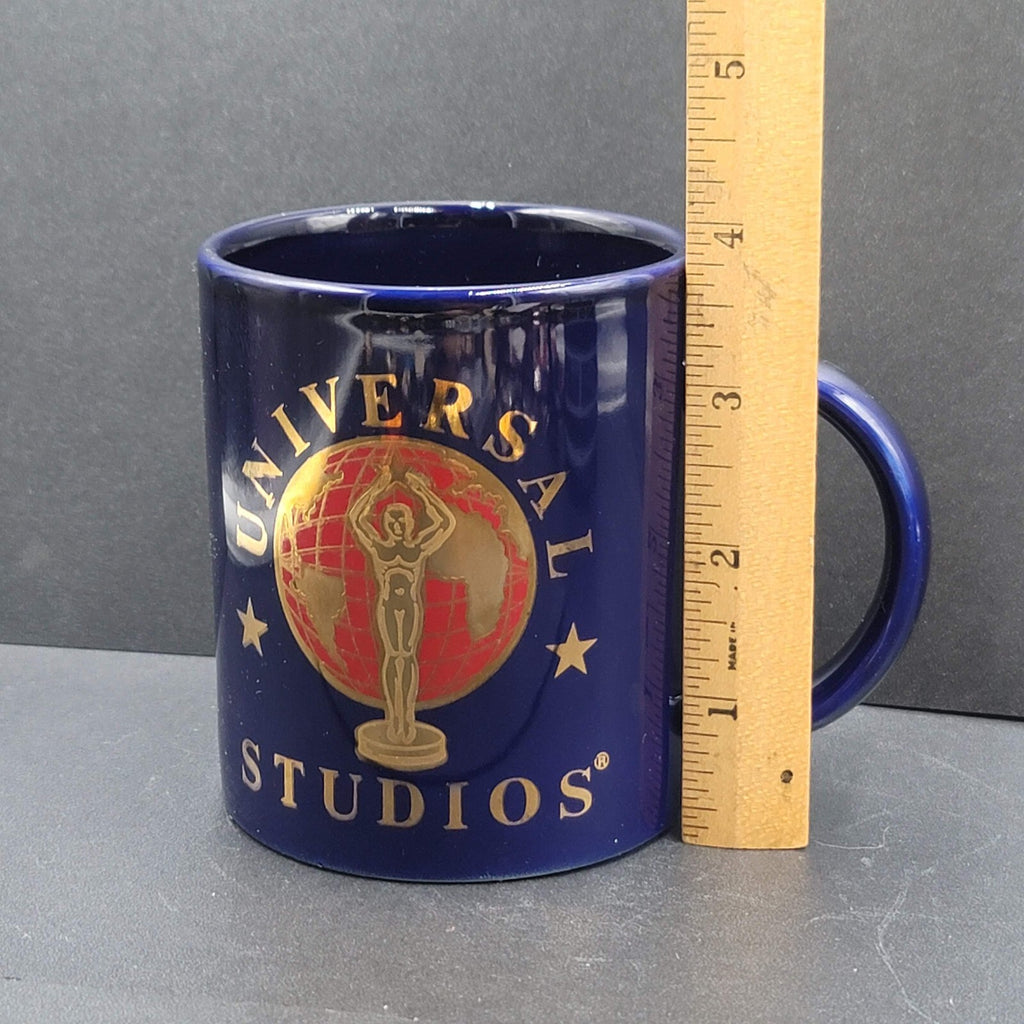Universal Studios Coffee Mug Cup Navy Red Gold Golden Globe