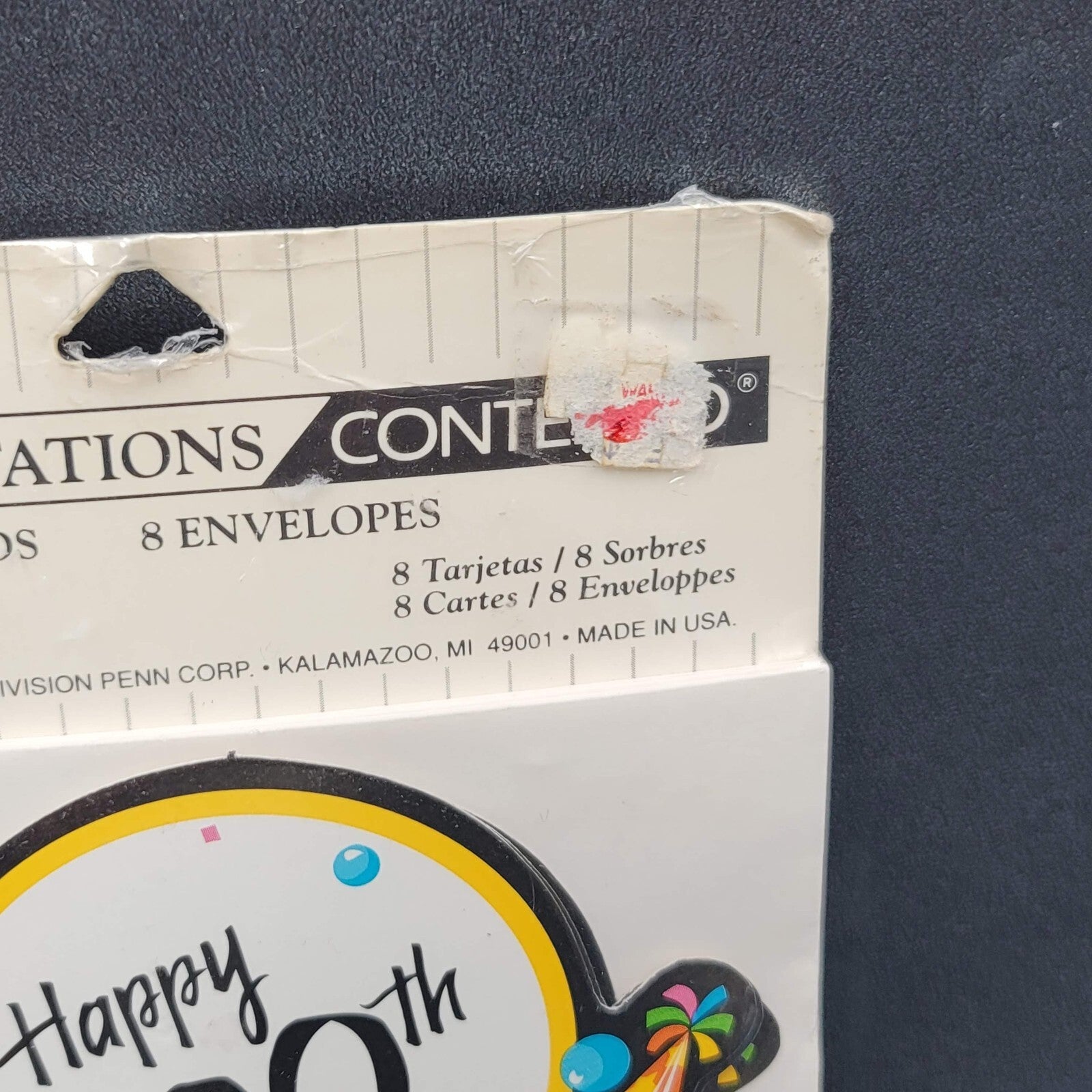 Vintage 100th Birthday Party Invitations New Old Stock Contempo Beach USA