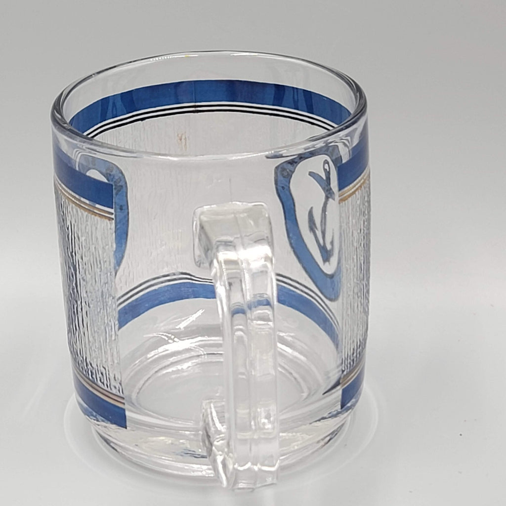 Norwegian Cruise Line SS Norway Seaward Anchor Blue Gold  Clear Coffee Mug Cup