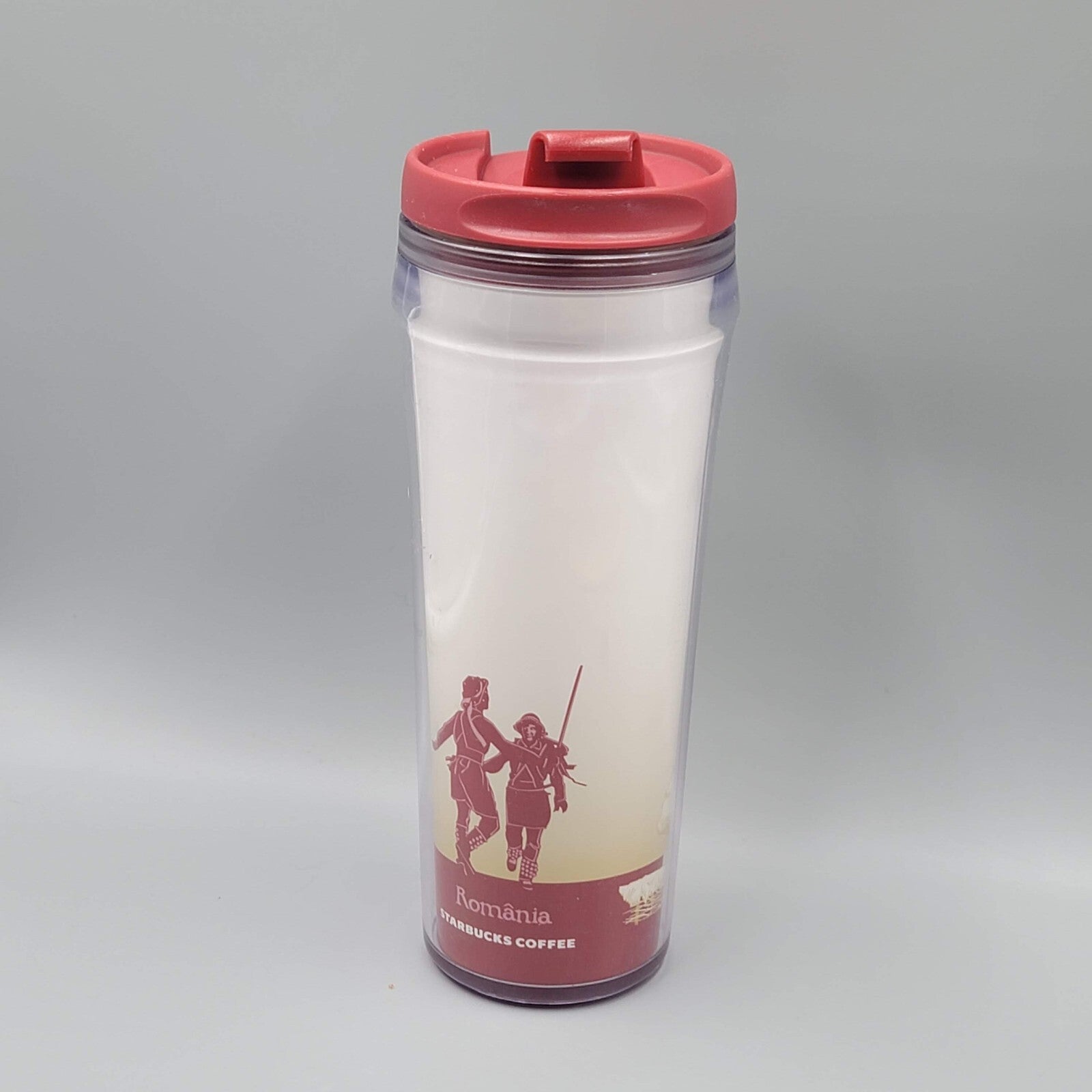 Starbucks Romania Global Icon Collection 12oz Plastic Tumbler 2004