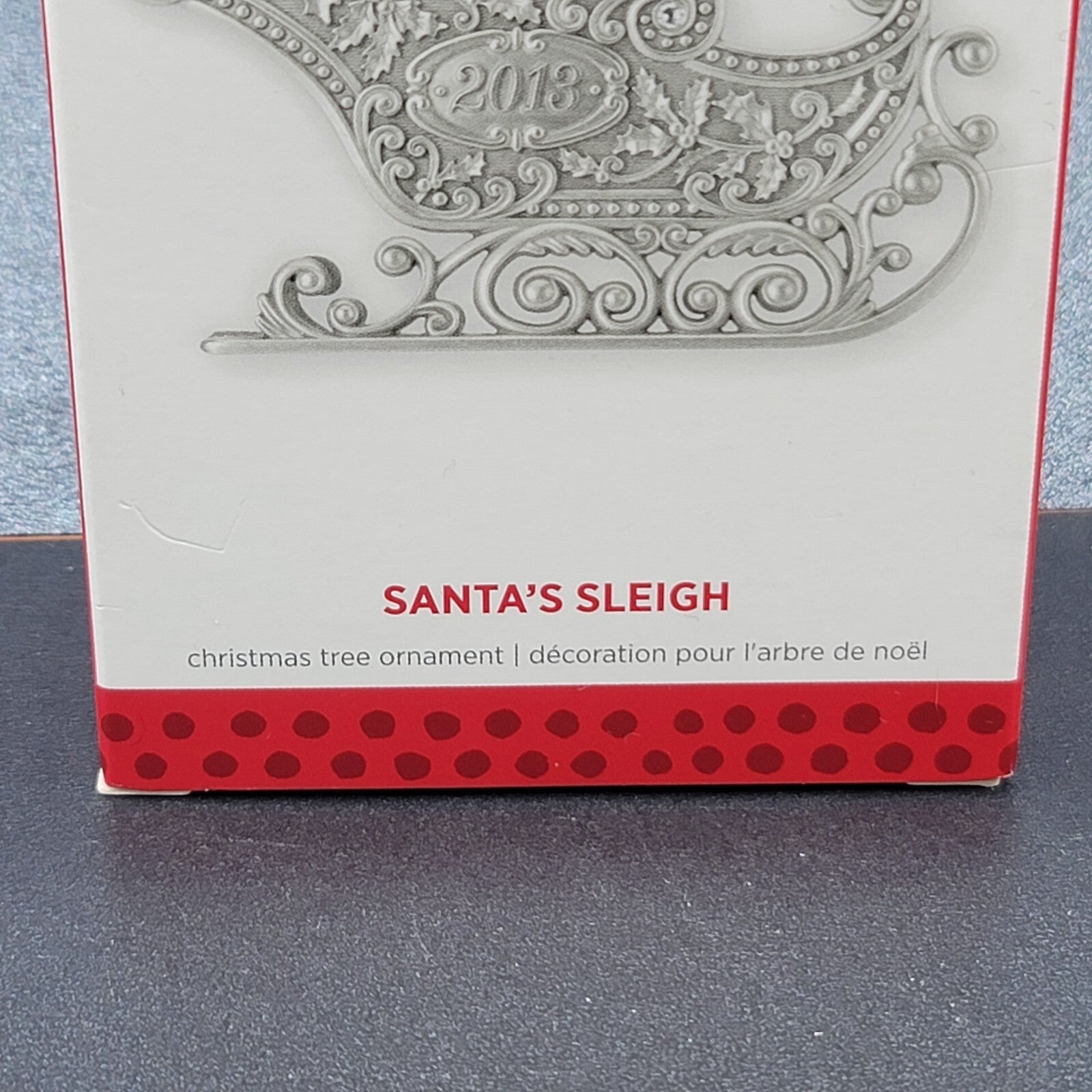Hallmark Keepsake Ornament Santa’s Sleigh 2013 Silver tone metal