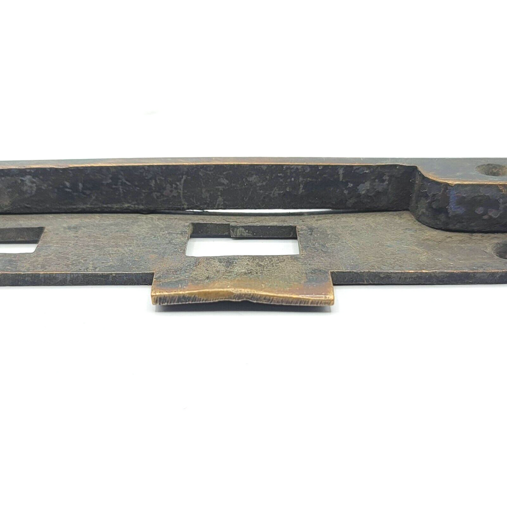 Antique Bronze Exterior Door Strike Plate Mortise Inset 7 3/4" x 1 1/2"