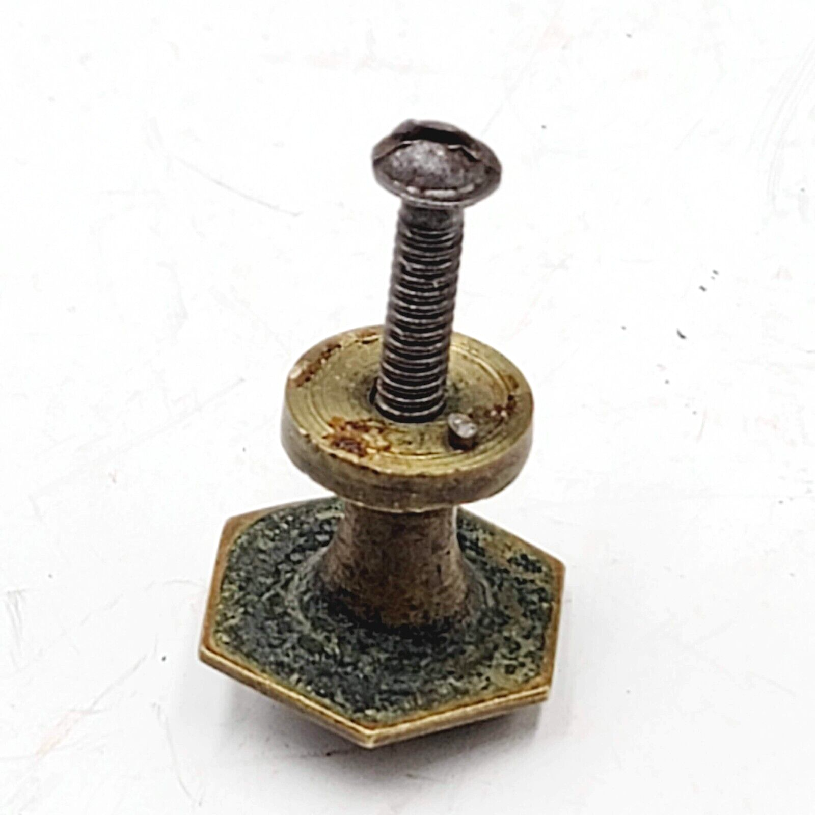 Vintage Drawer Pull Brass Salvage Hardware 1 1/8" SINGLE ONLY