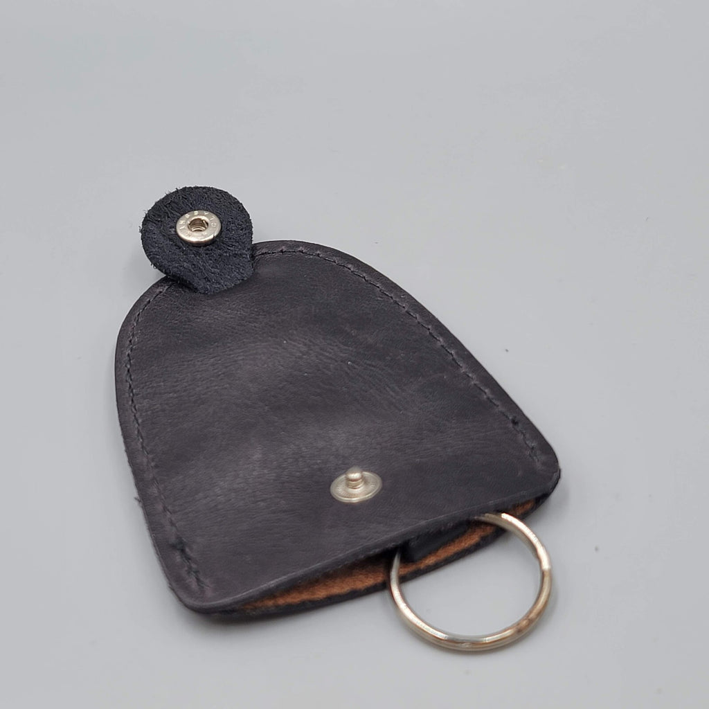 Genuine Leather Keychain Hidden Pouch Bird Design