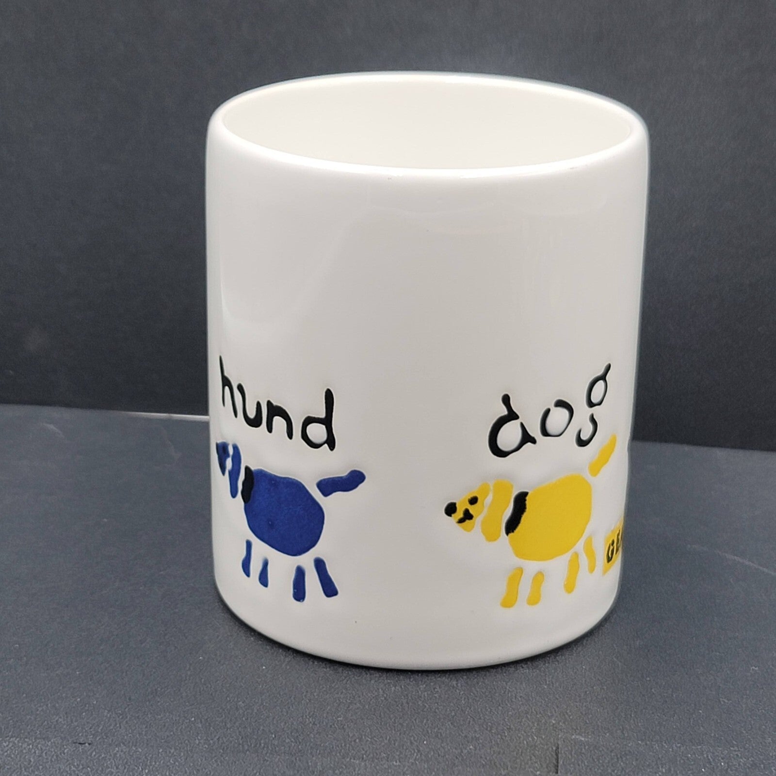 WAECHETERSBACH COFFEE MUG CUP TEA DOG WHITE CHIEN HUND PERRO