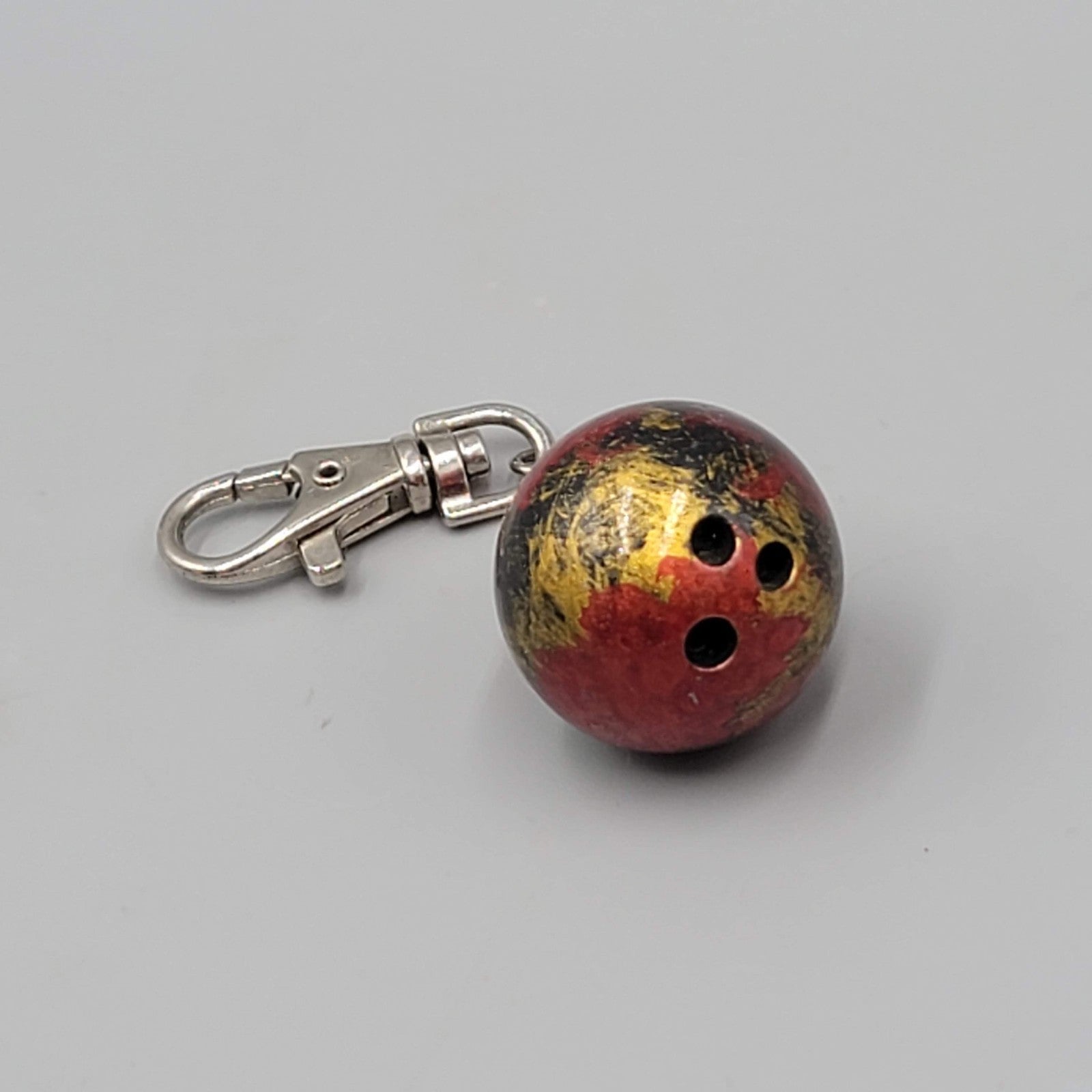 Vintage Keychain Fob Key Chain BOWLING BALL Miniature 1.25"