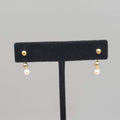 Modern Minimalist Pierced Earrings Stud Jacket Studs Dangle 5/8"