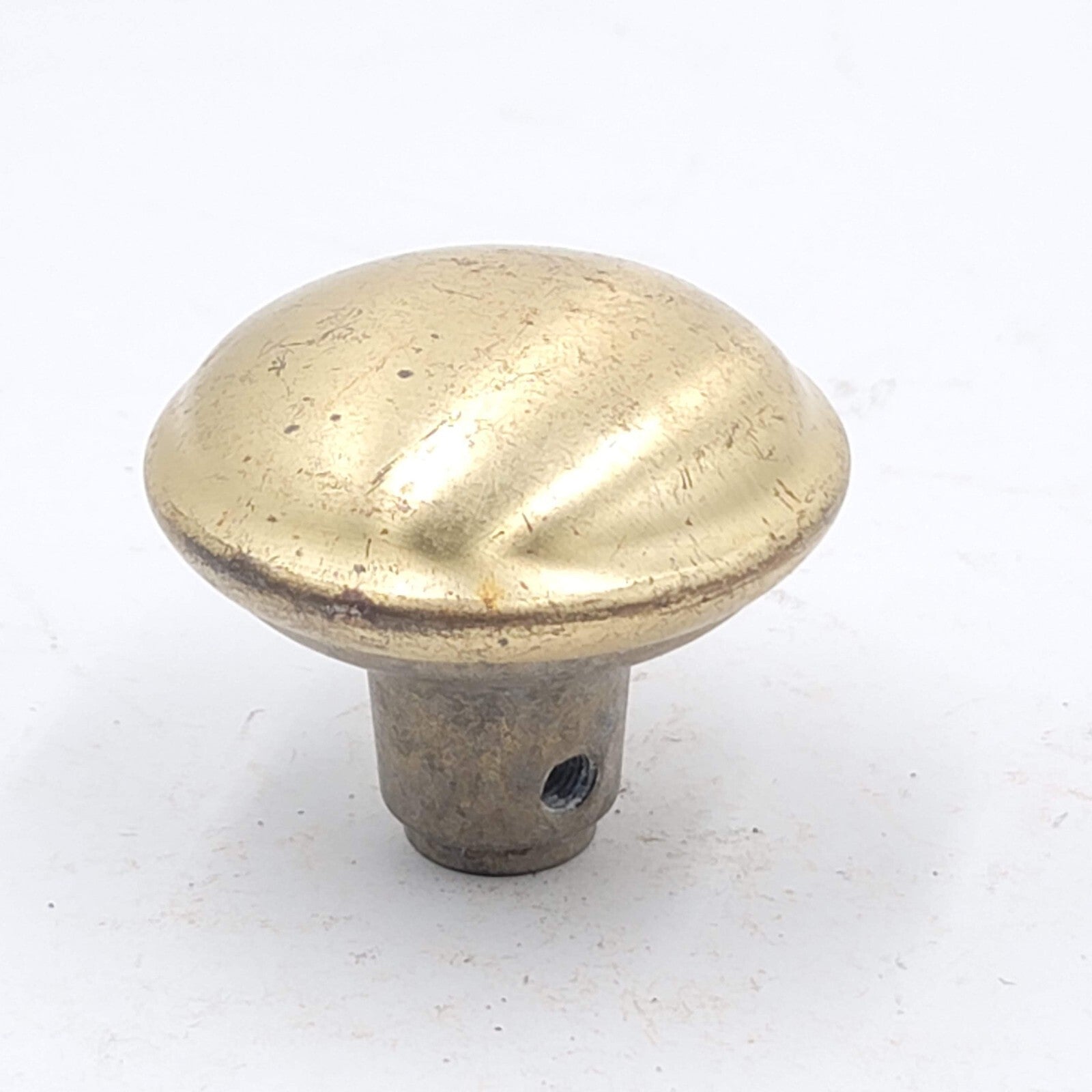 Vintage SINGLE Doorknob Gold Color Salvage Door Hardware 2.25"