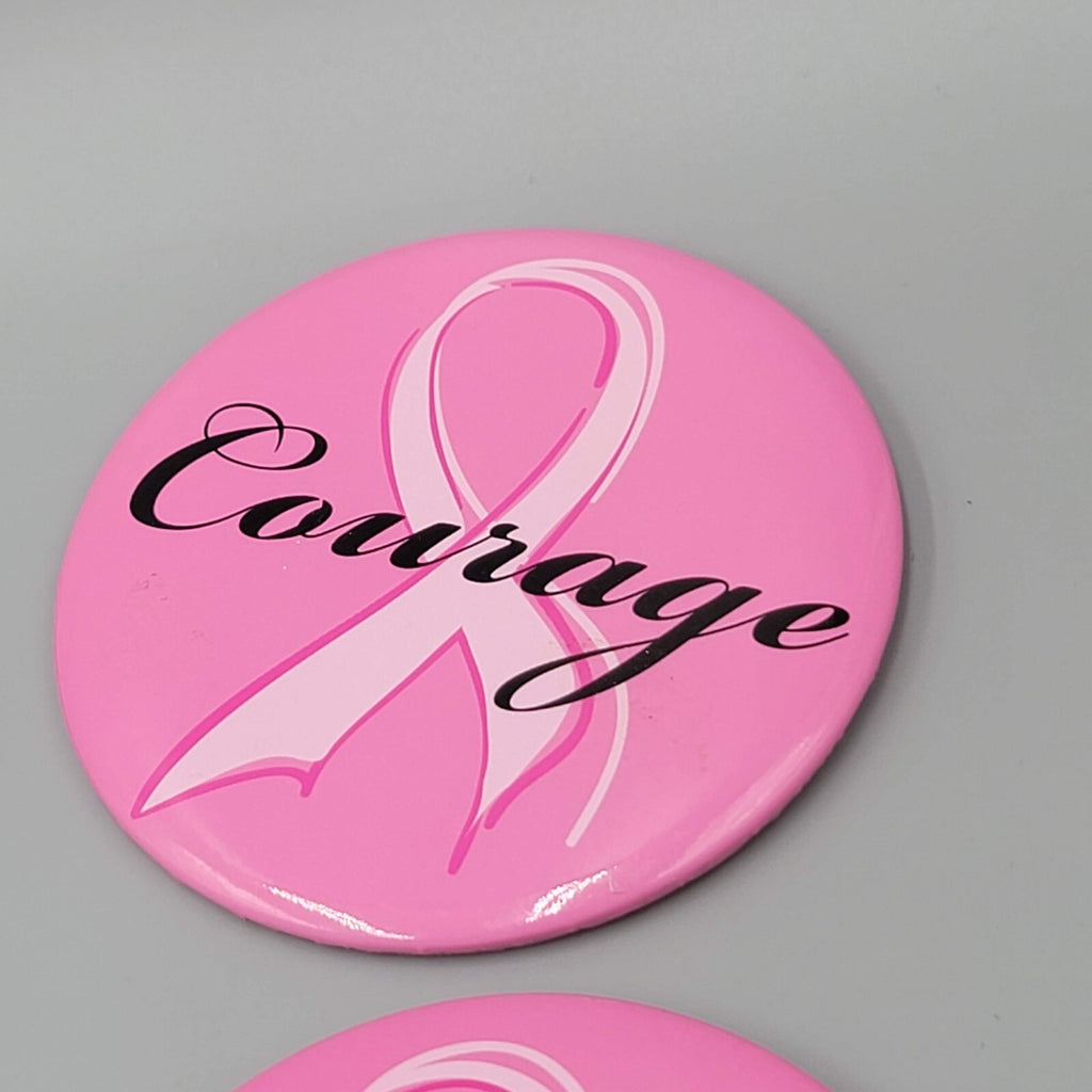 24 Breast Cancer Awareness Ribbon Logo Round 3 in Button LOT Pin Badge