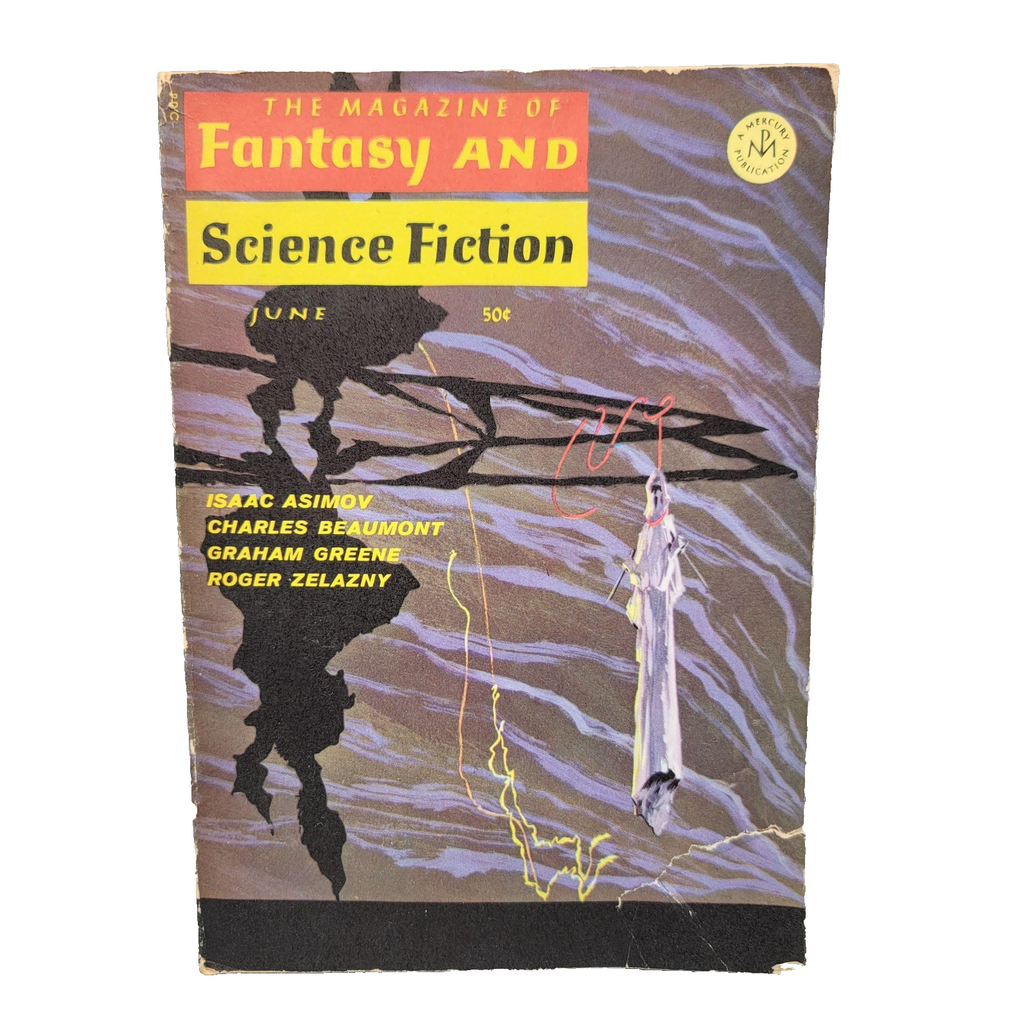 Vintage 1967 Fantasy and Science Fiction Magazine June Asimov Zelazny Greene