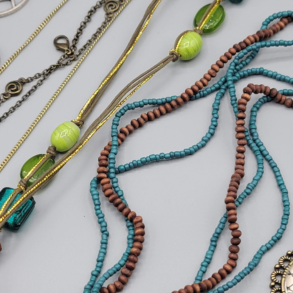 Colorful Jewelry Lot Necklaces Bracelets Earrings 38 pcs ALL WEARABLE or RESALE