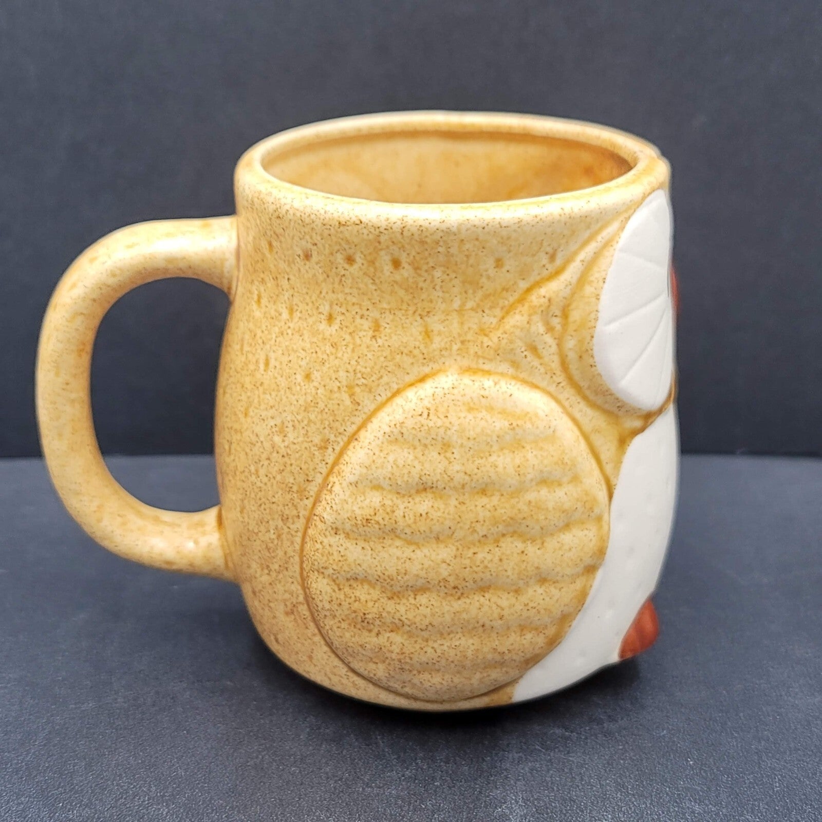 Ceramic 3D Owl Coffee Mug Hand Painted Kitsch Cute